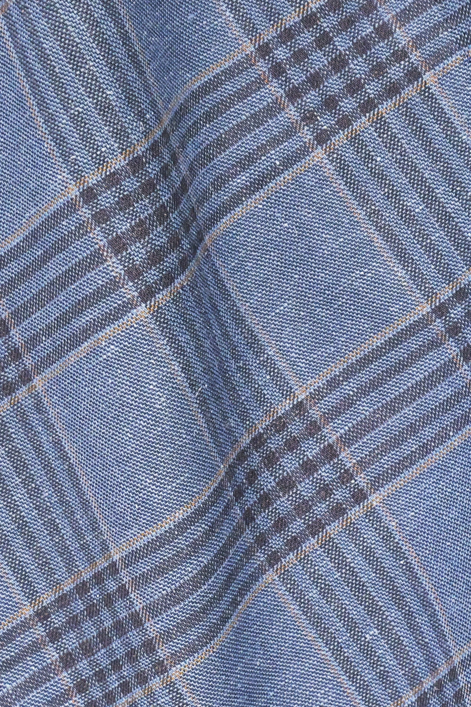 Performance Linen Blazer // Pearl Blue Plaid