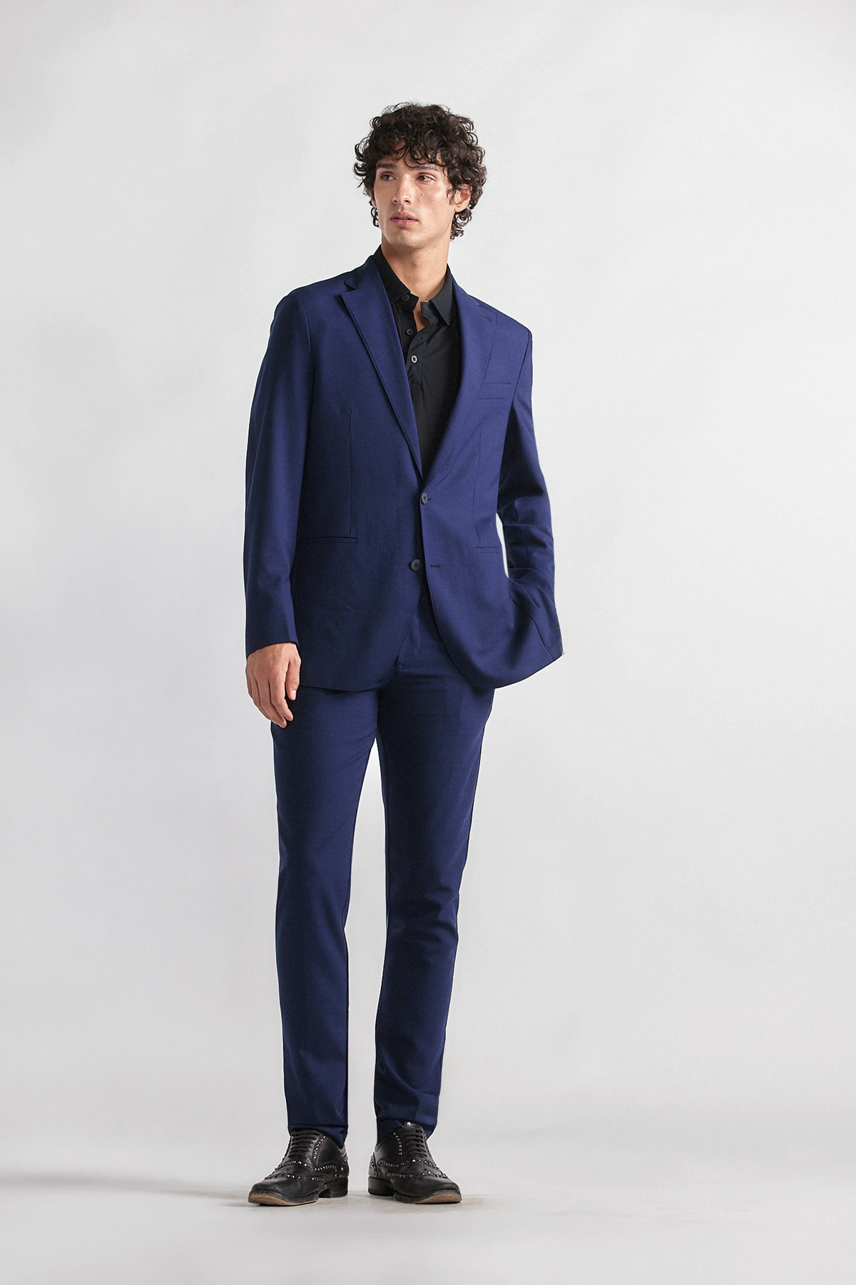 Hybrid Wool Blazer // Navy Puppytooth