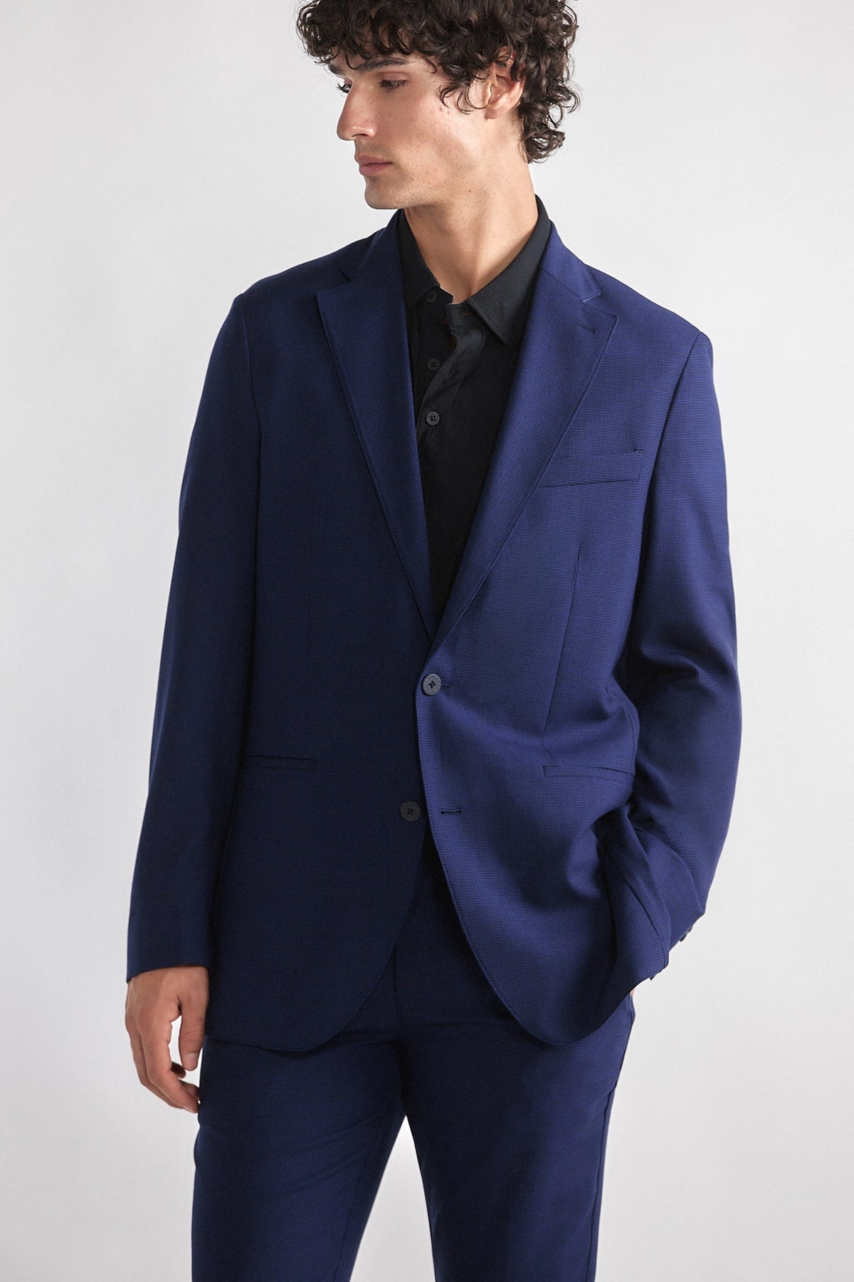Hybrid Wool Blazer // Navy Puppytooth