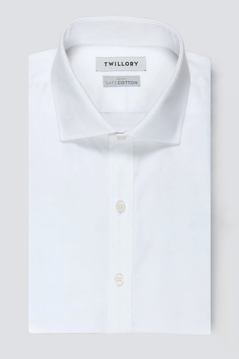 Twillory Men's Non-Iron White Twill Dress Shirt - Hyperbreathable