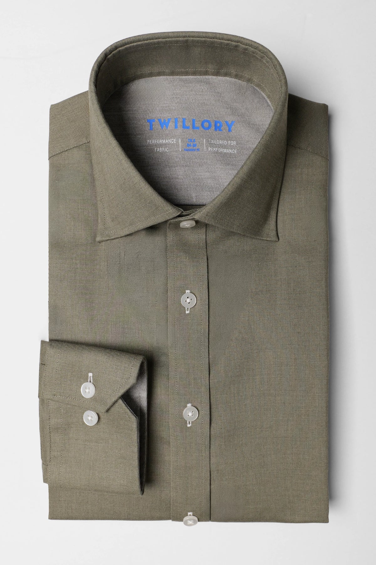 Leader Non-Iron Solid // Olive Melange, view 2 of 8