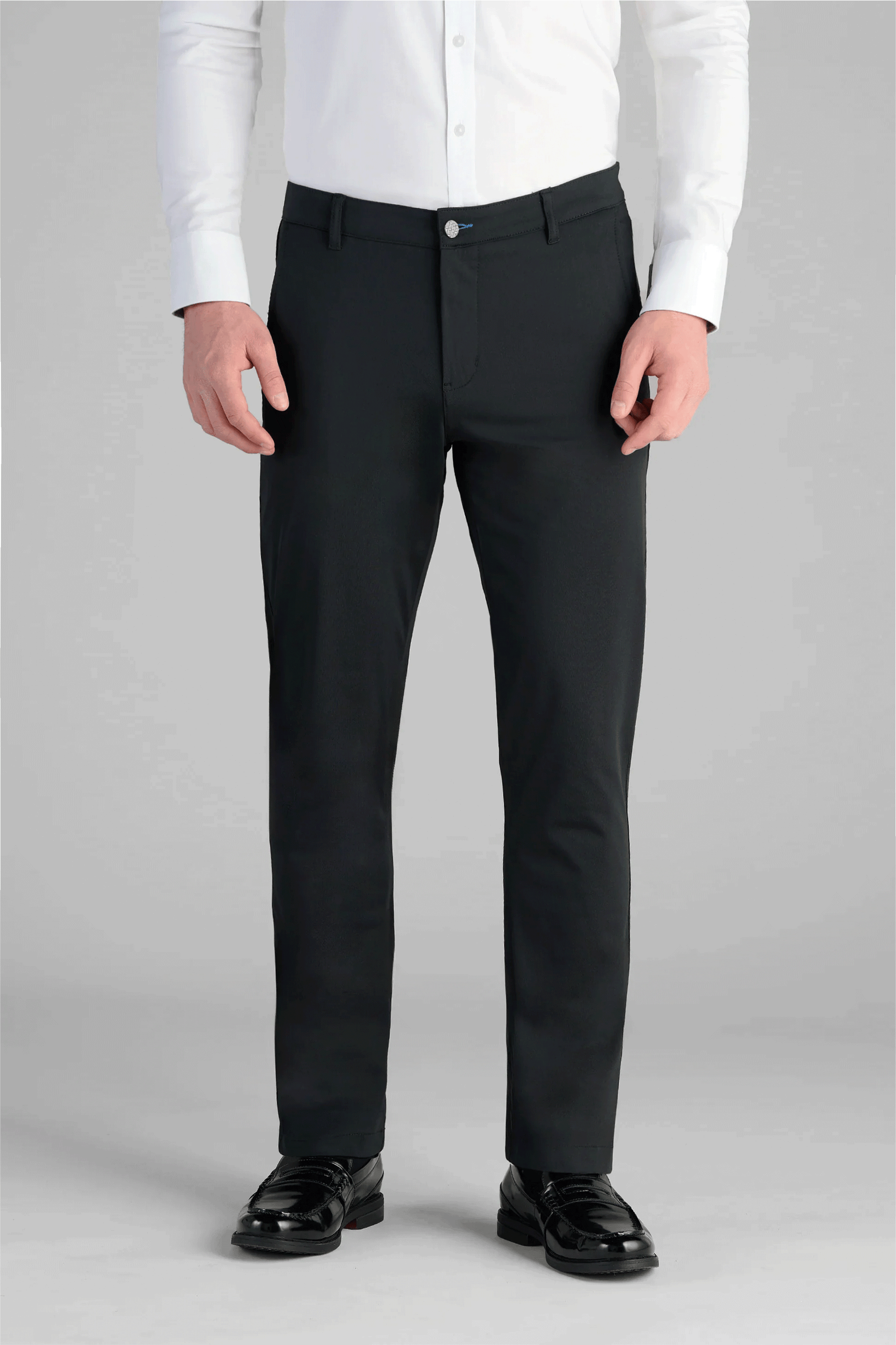 Men's Black Performance Dress Pants (Tailored Stretch Slacks