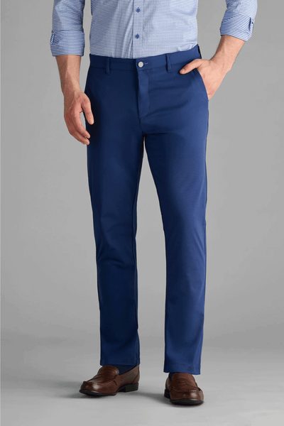 Twillory Men's Performance Pants - Cobalt Blue - Trim Fit, Wrinkle-Resistant, 4-Way Stretch