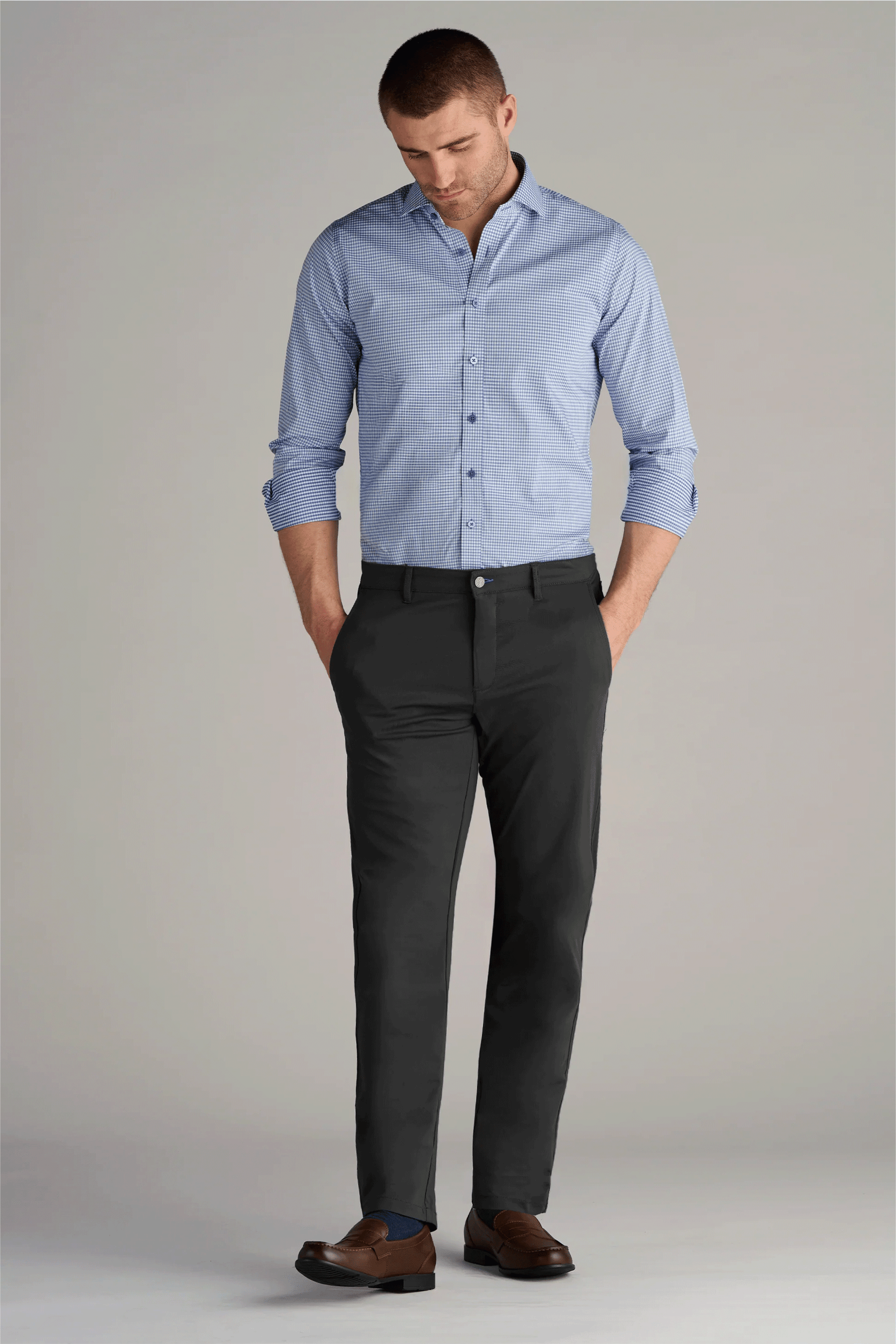 Men's Performance Charcoal Dress Pants (Tailored & Trim Slacks) Twillory Men's Performance Charcoal Dress Pants (Tailored & Trim Slacks) Twillory