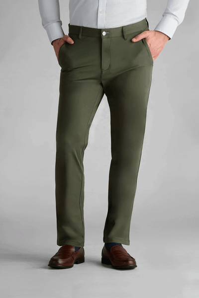 Men's Performance Olive Green Dress Pants (Best Stretch Slacks) – Twillory