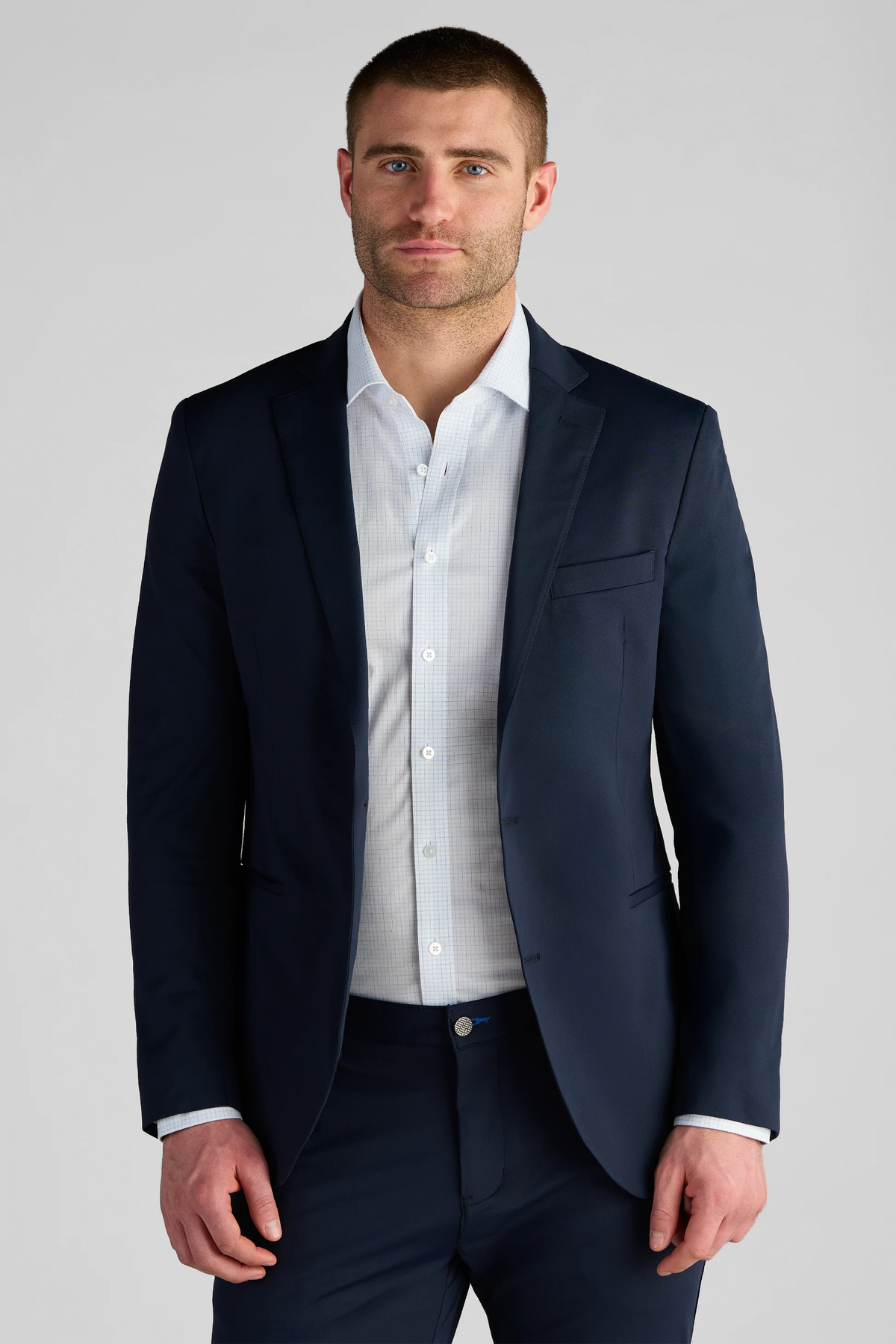 Men's Performance Navy Blazer (Best Stretch/Wrinkle Free Sport Coat ...
