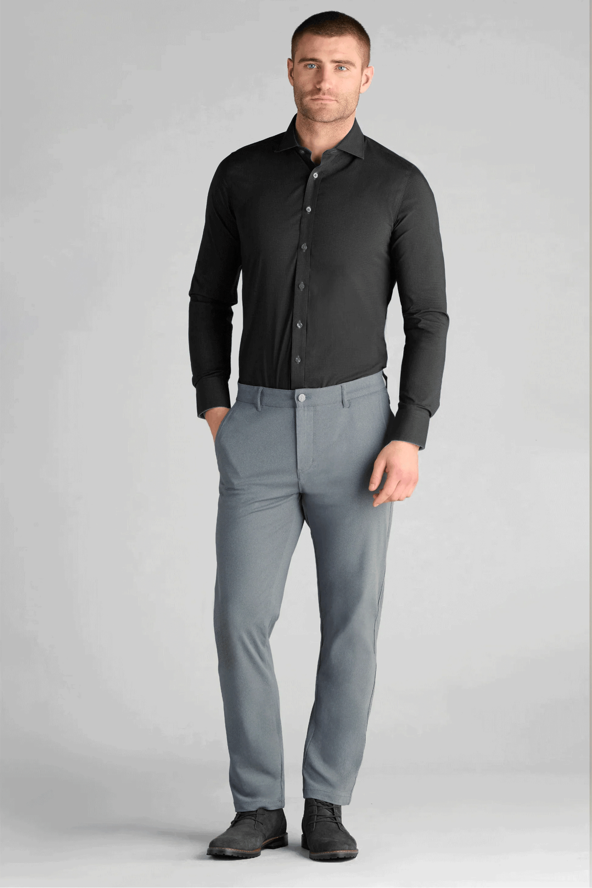 Grey Melange Pants (Performance Tailored Dress Slacks) – Twillory Grey Melange Pants (Performance Tailored Dress Slacks) – Twillory