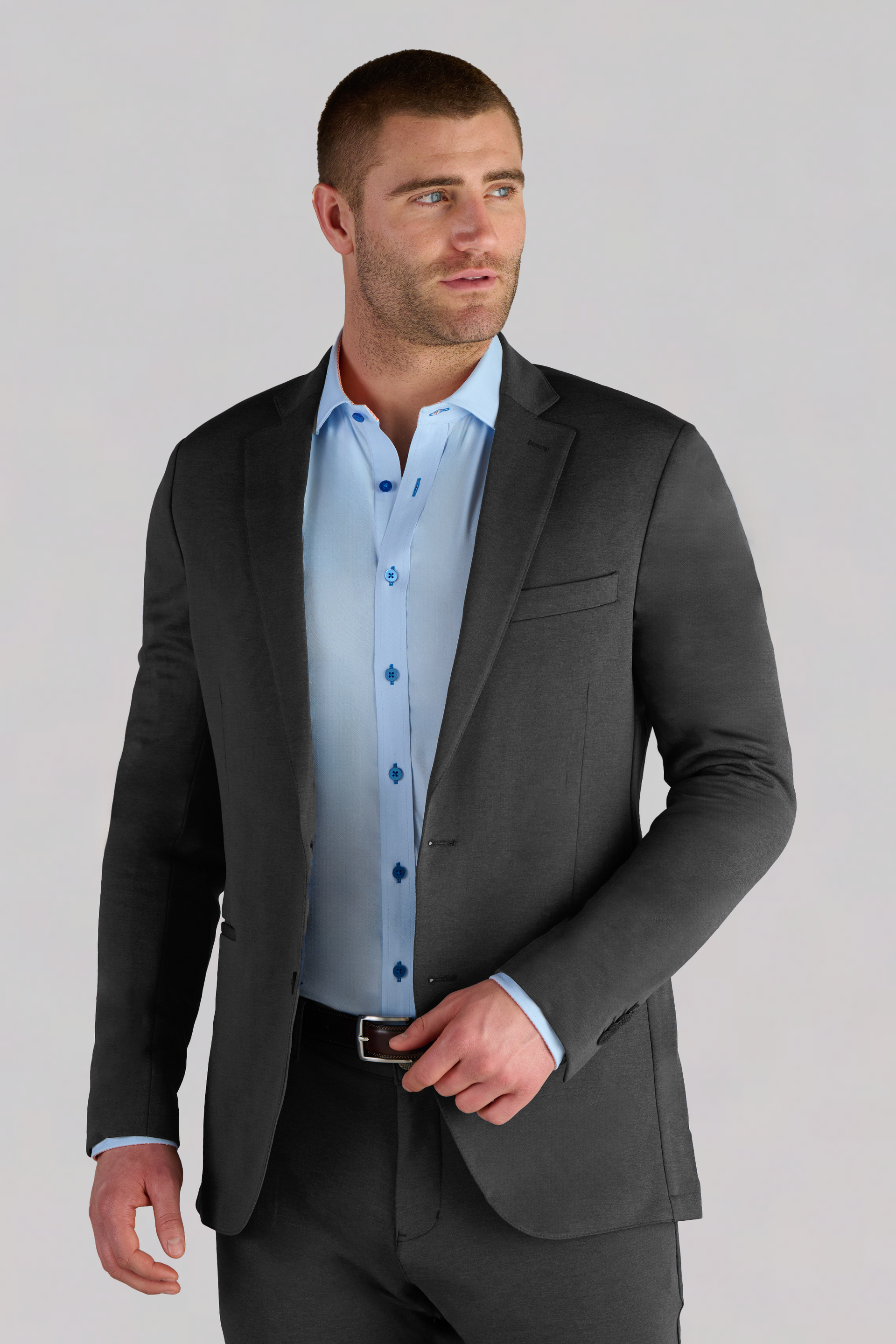 Men's Performance Charcoal Blazer (Stretch Sport Coat/Jacket