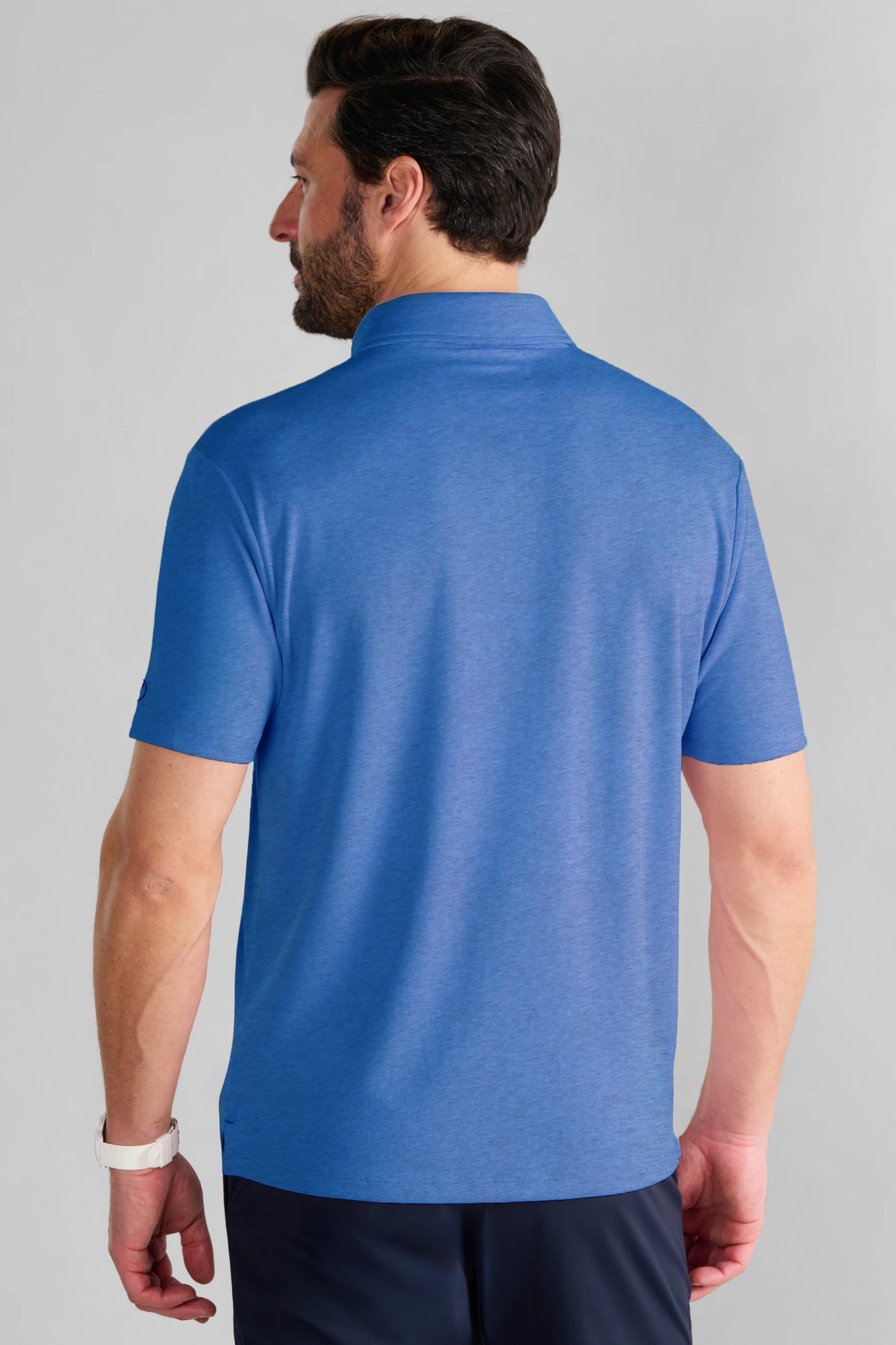 Short Sleeve Polo Solid // Blue