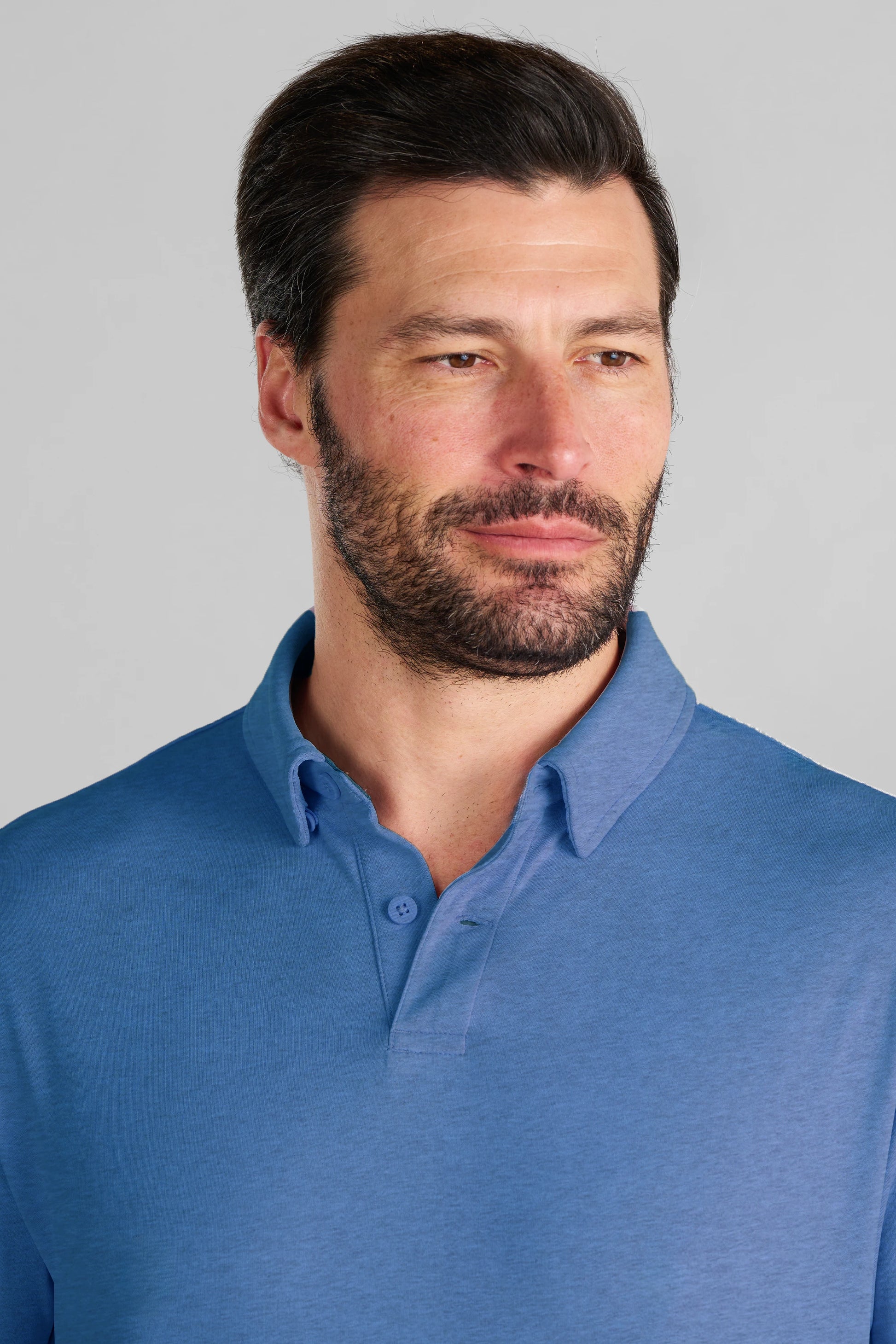 Short Sleeve Polo Solid // Blue