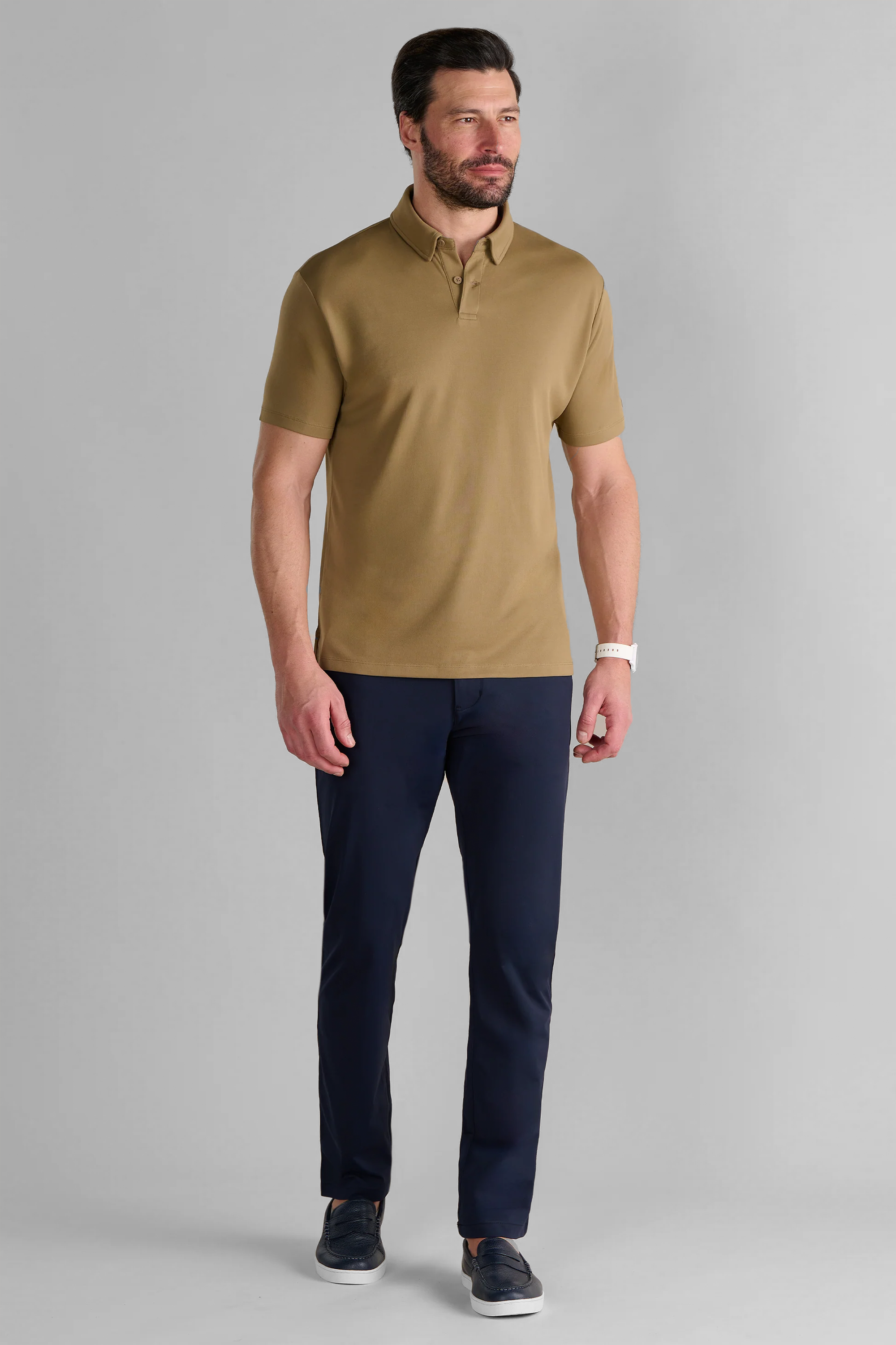 Short Sleeve Polo Solid // Tobacco