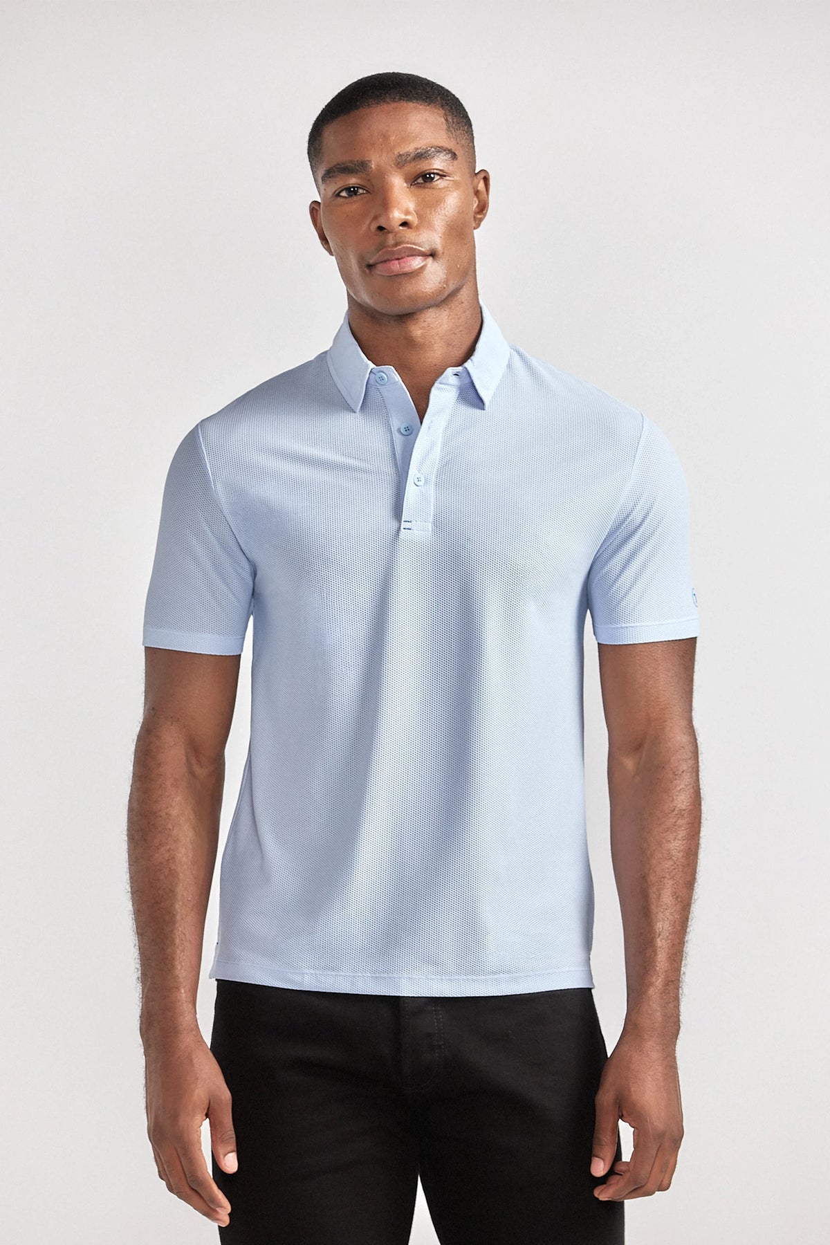 AIR 3 Button Polo Solid // Powder Blue
