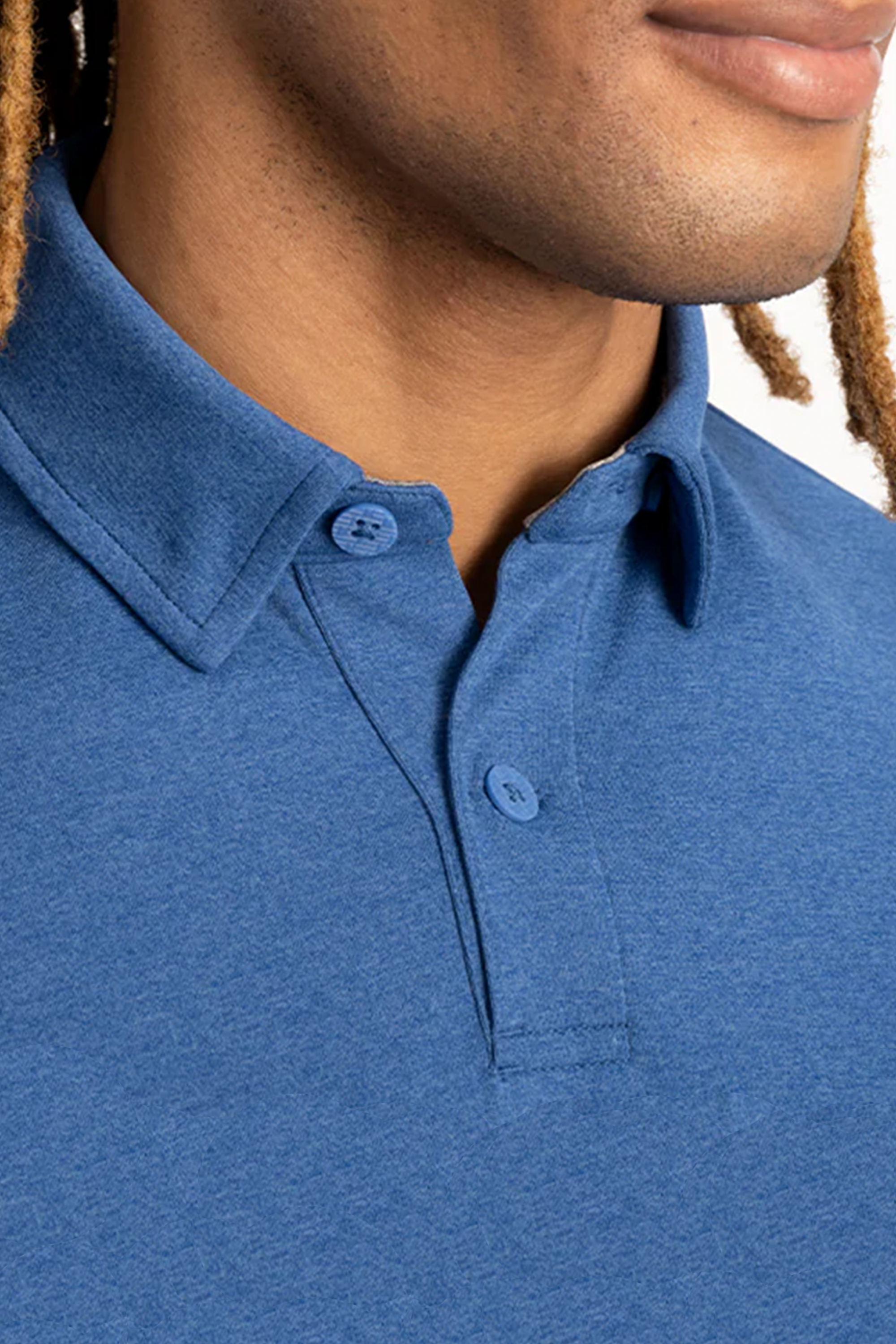 Short Sleeve Polo Solid // Blue