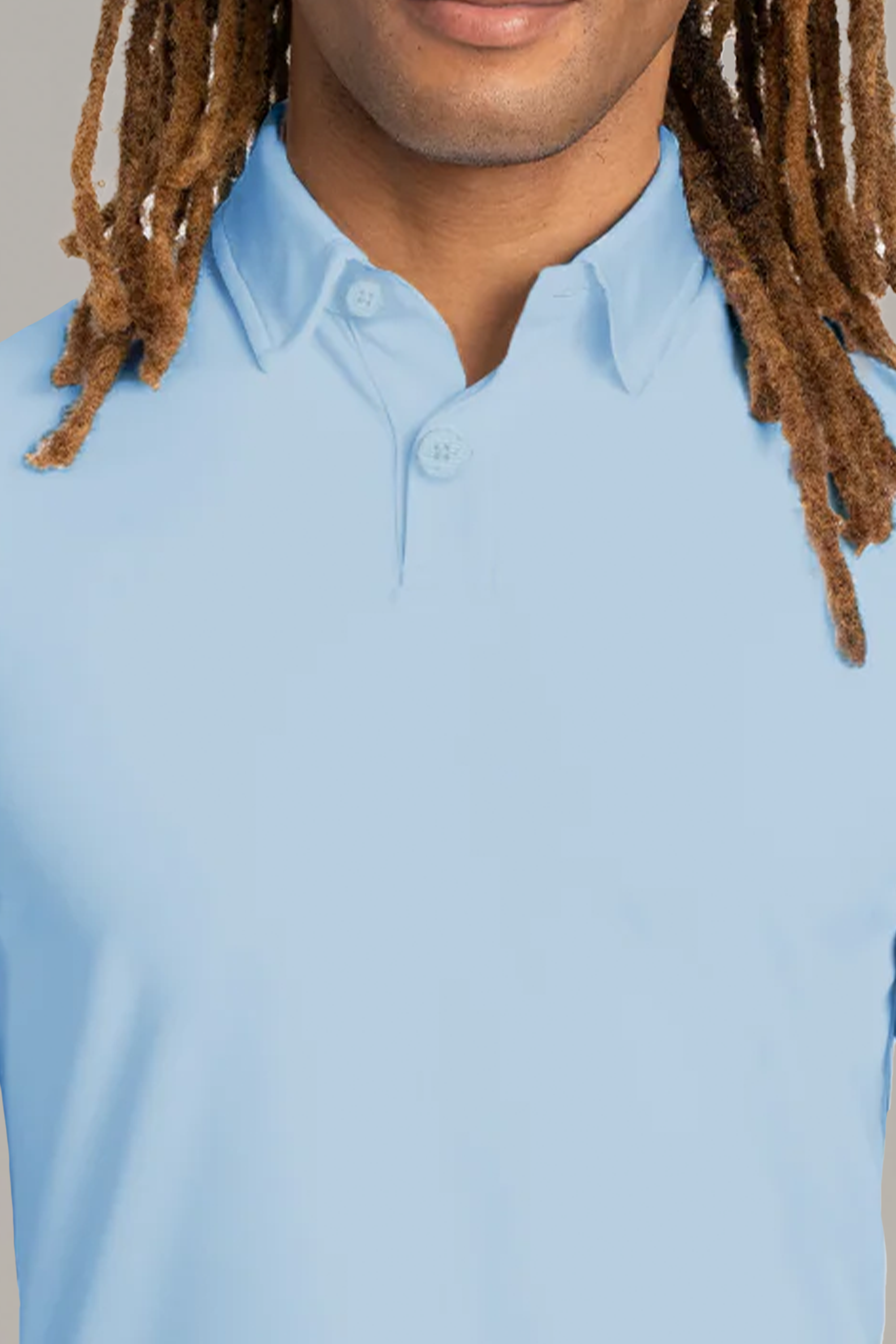 Short Sleeve Polo Solid // Powder Blue