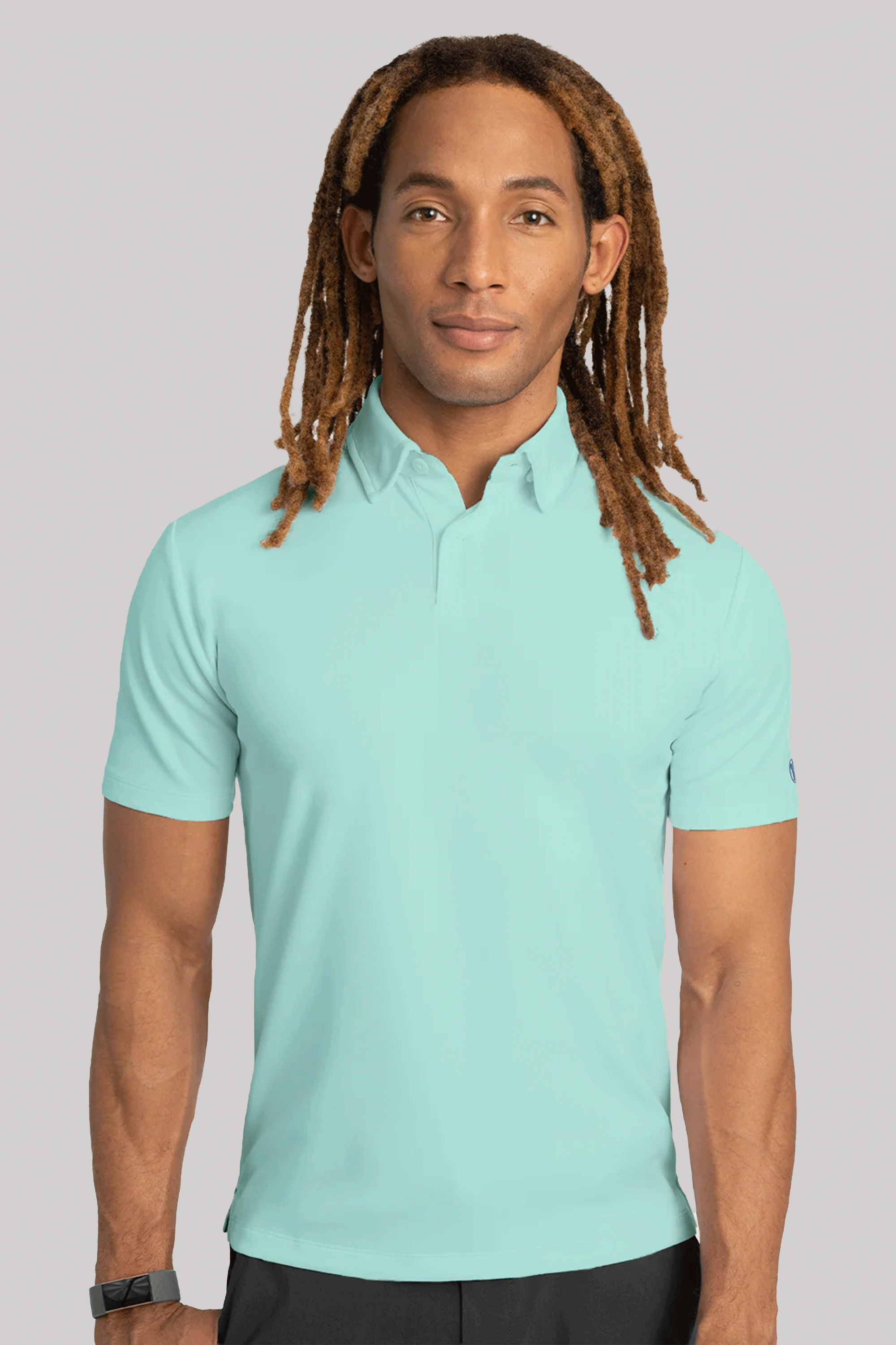 Short Sleeve Polo Solid // Turquoise