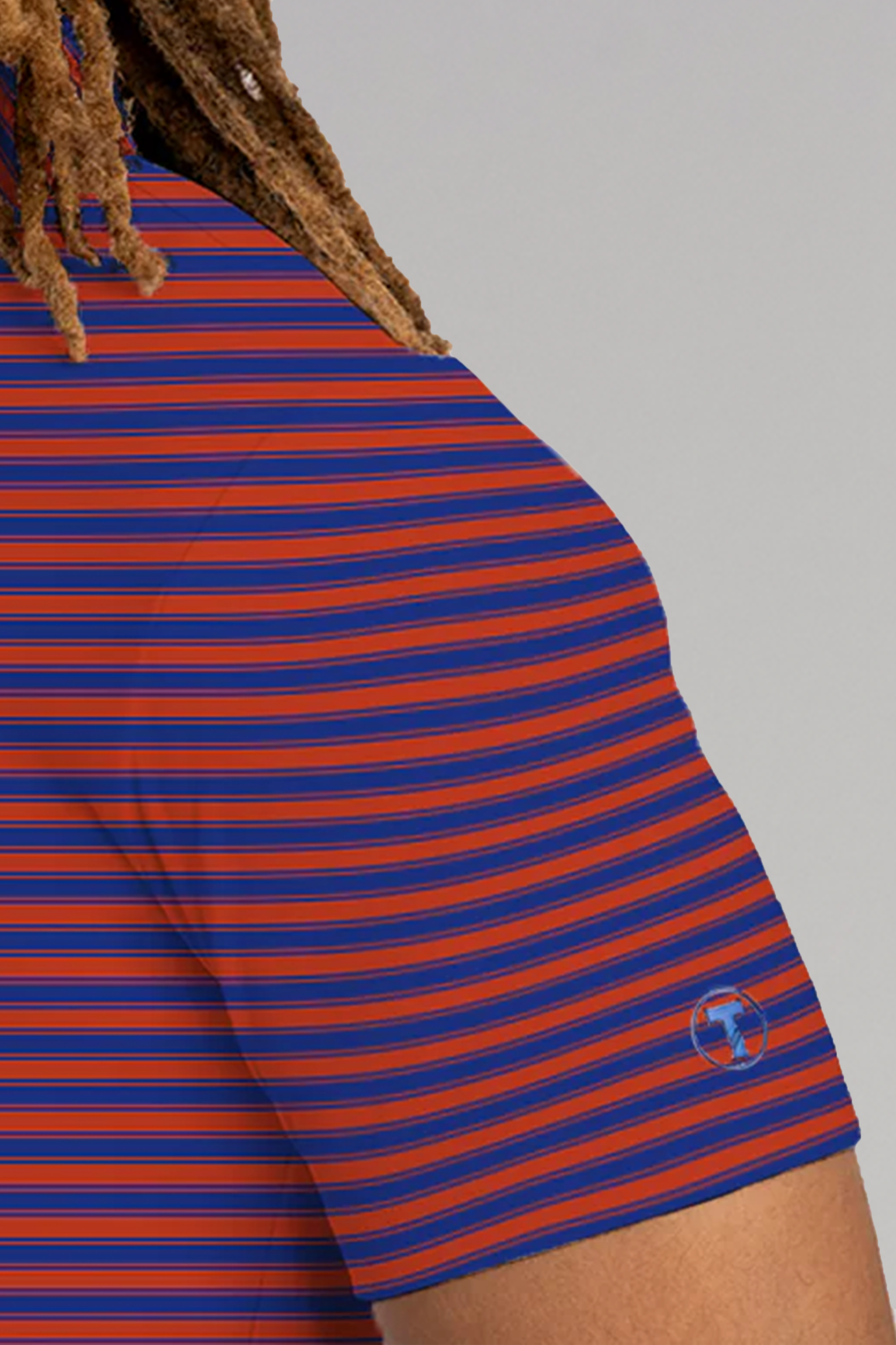 Short Sleeve Polo Stripe // Red Blue
