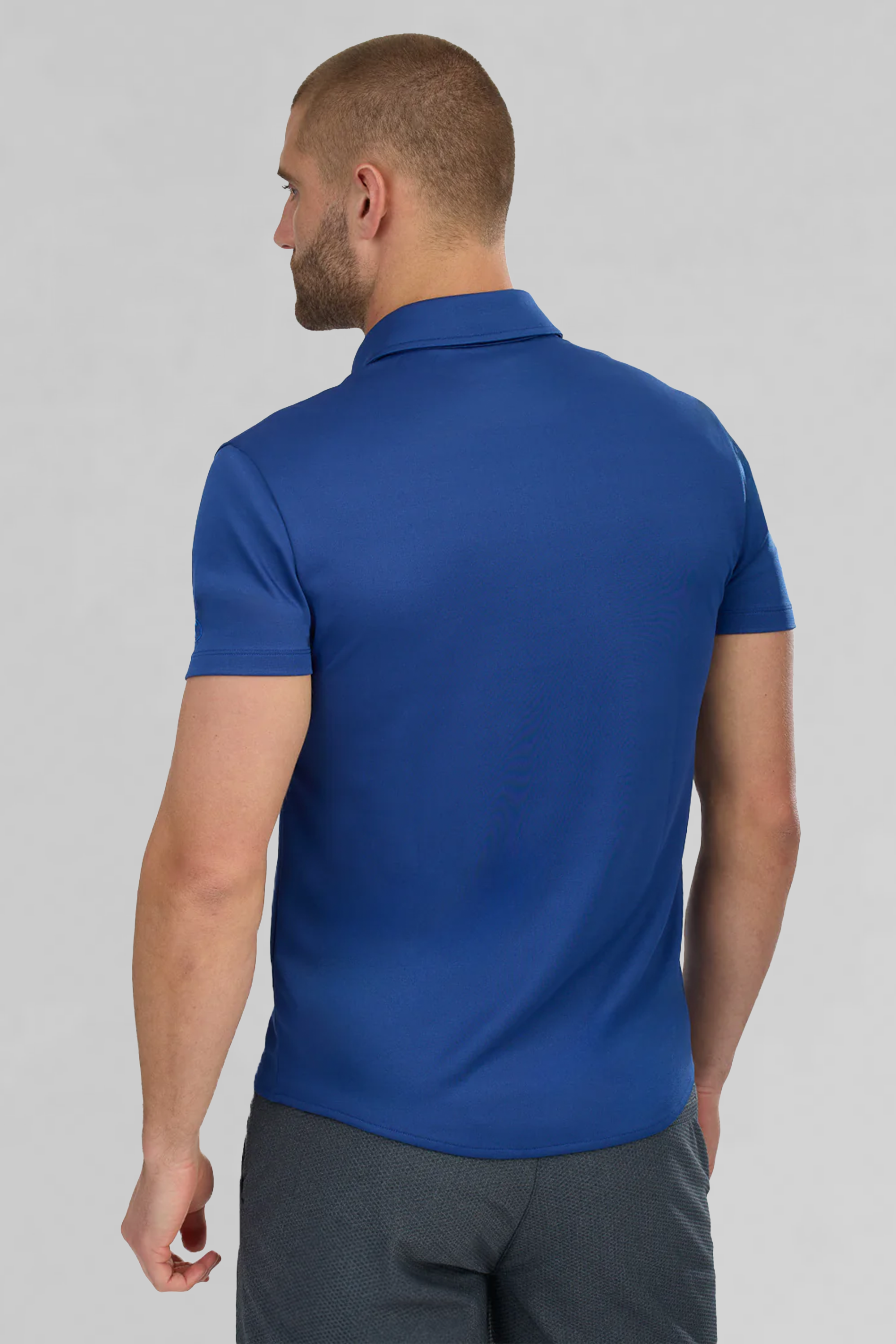 Short Sleeve Button Down Polo Solid // Twilight