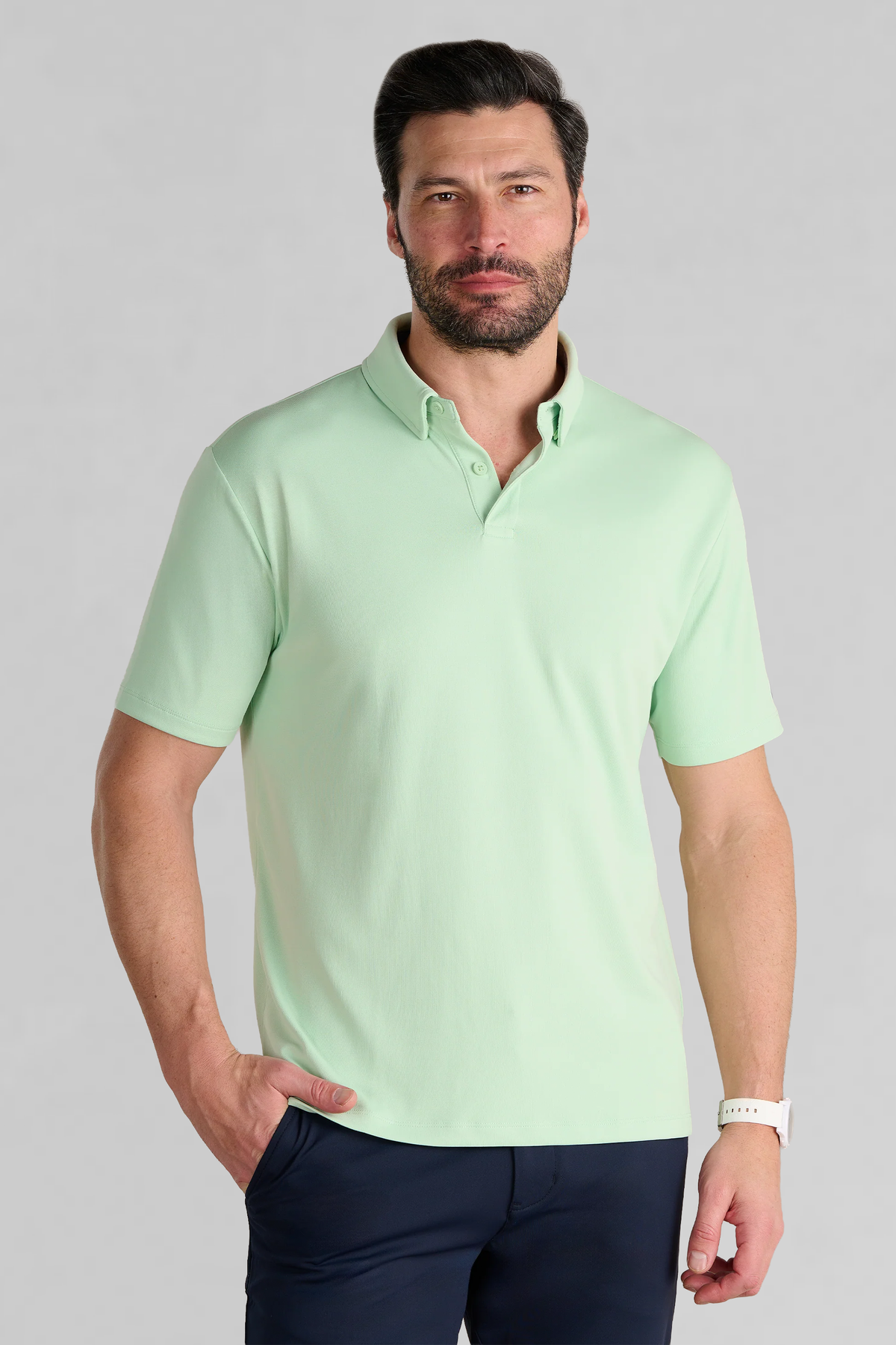 Short Sleeve Polo Solid // Pastel Green – Twillory