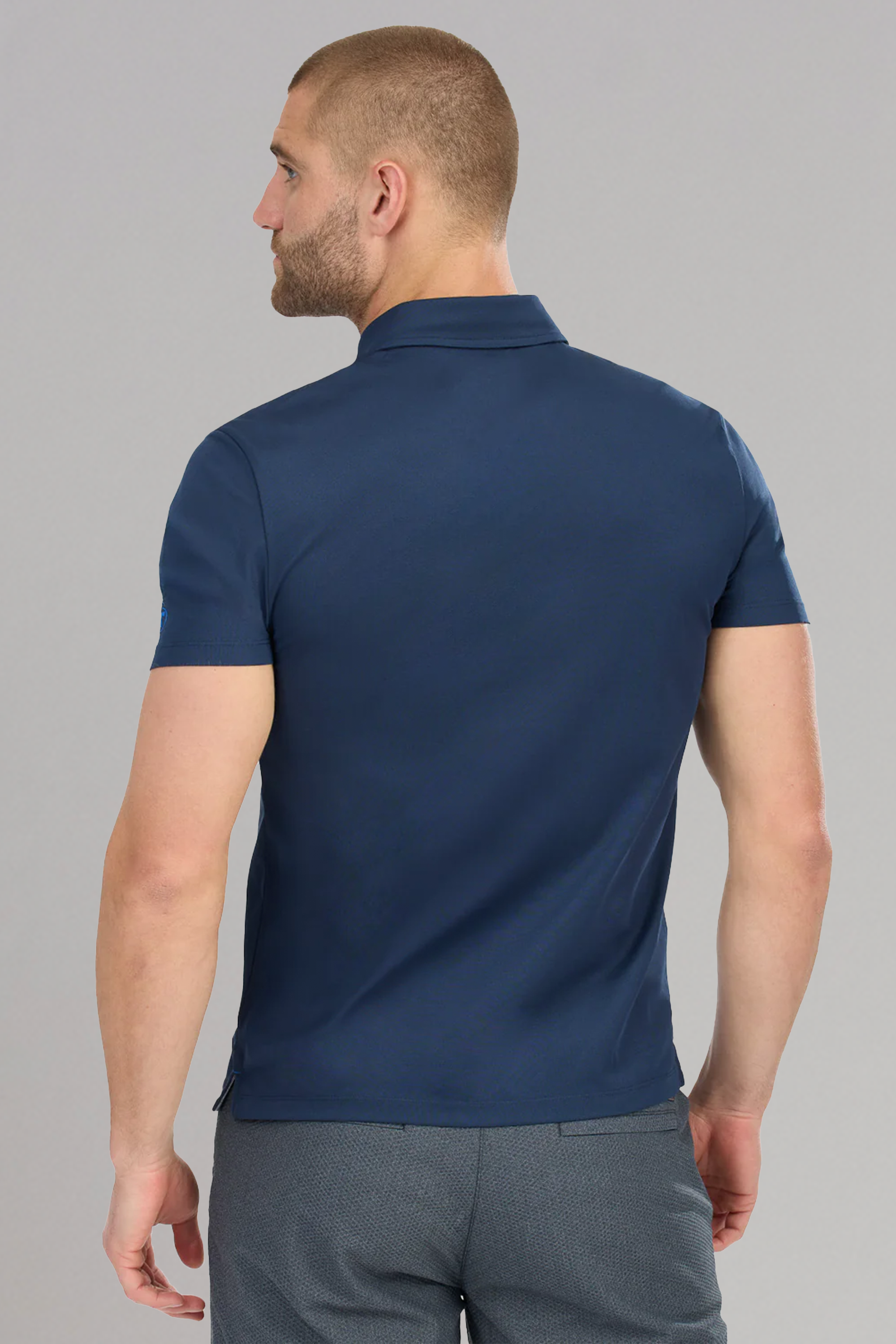 Slim Fit Pique Polo Solid // Navy