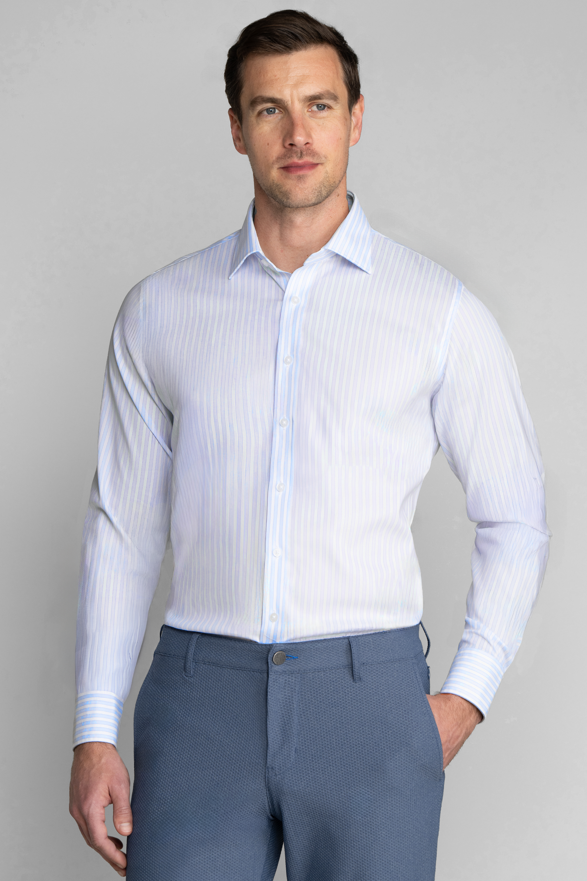 Leader Stripe // Dashed Blue