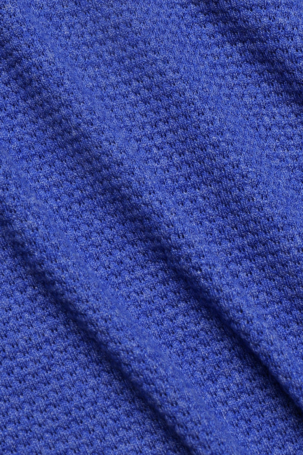 Fabric detail of Short Sleeve Sweater Polo Contrast | Cobalt, the fabric pattern and texture visible.