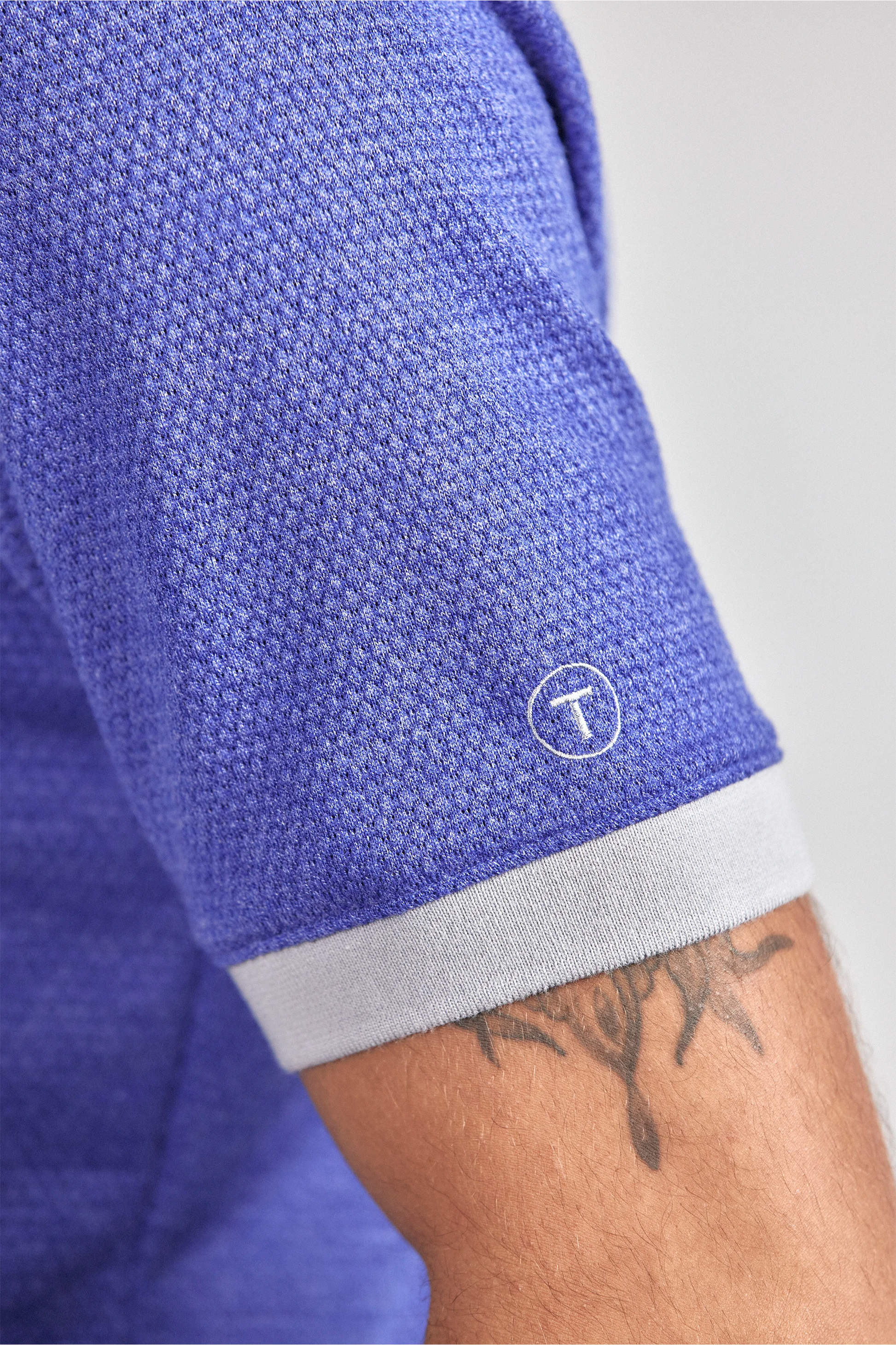 Short Sleeve Sweater Polo Contrast | Cobalt