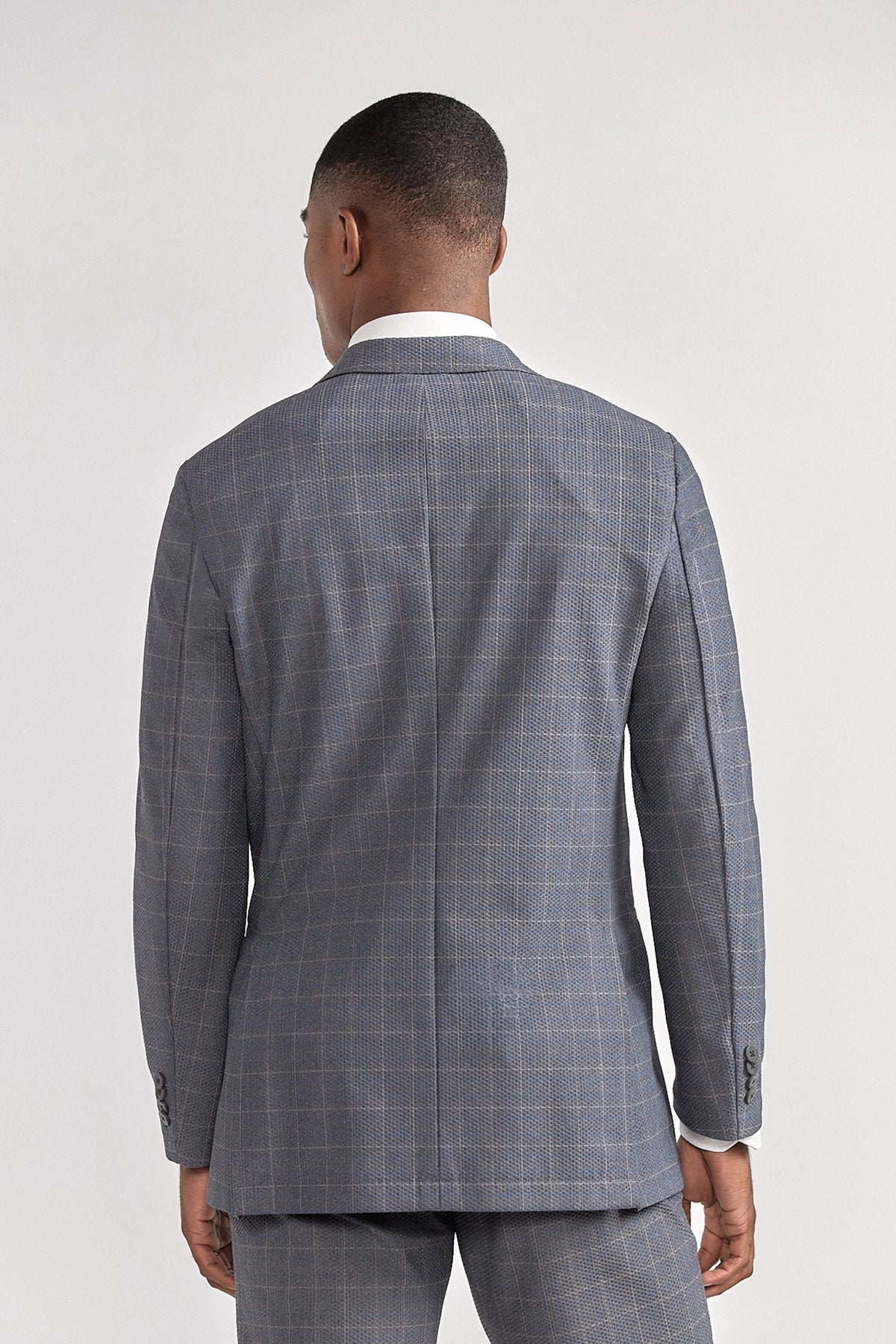 AIR Blazer | Grey Heather Plaid, view 5 of 5