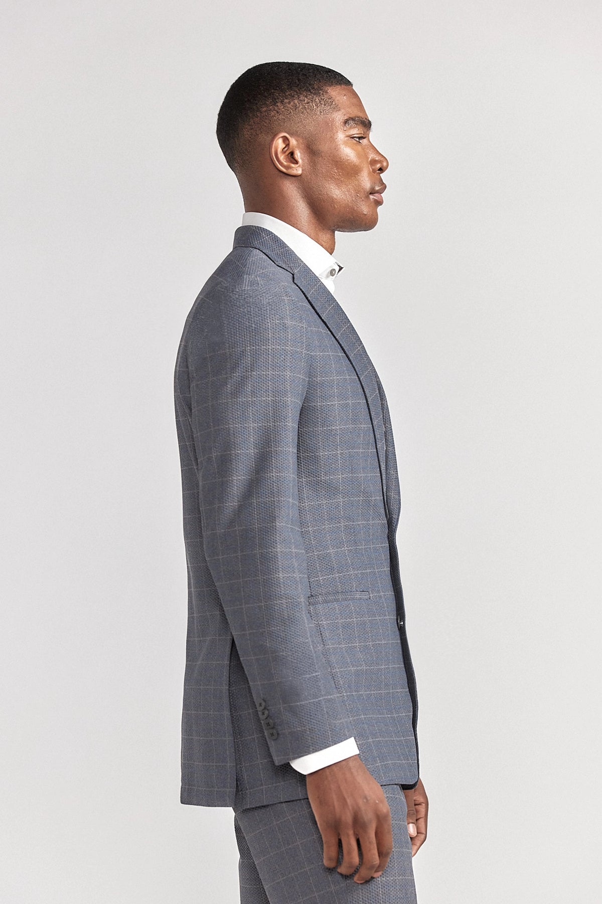AIR Blazer | Grey Heather Plaid, view 4 of 5