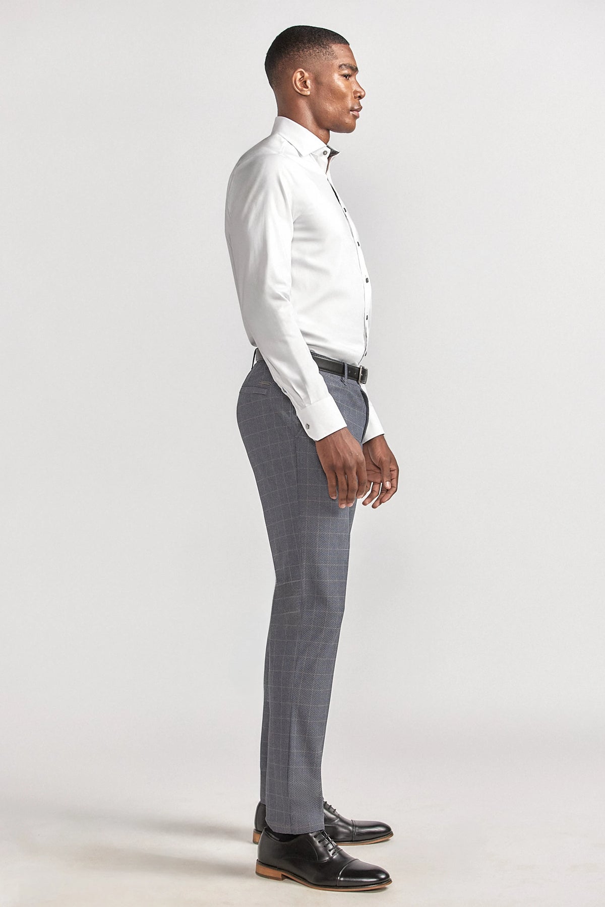 AIR Pants | Grey Heather Plaid, view 3 of 4