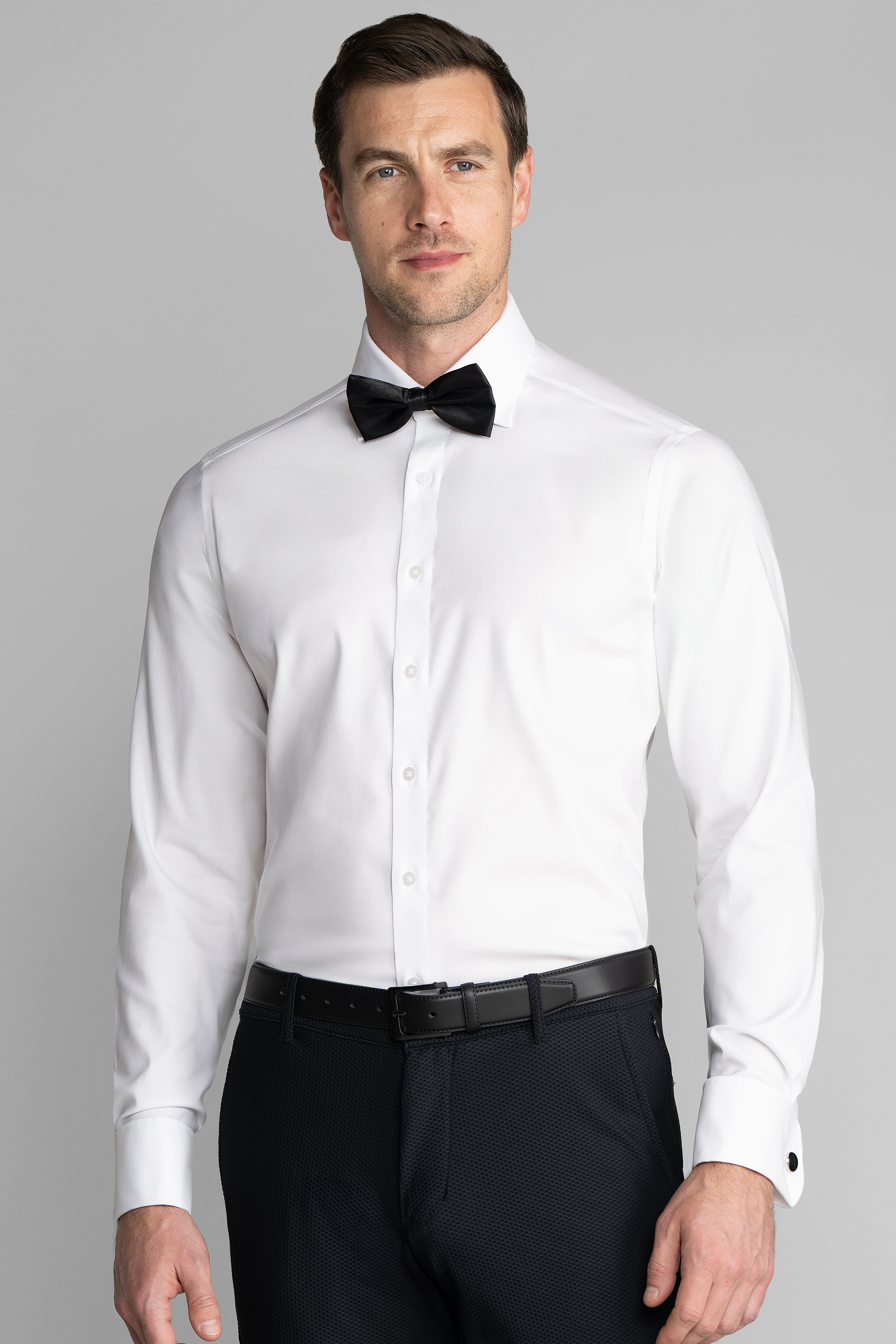 Leader Tuxedo Shirt // White