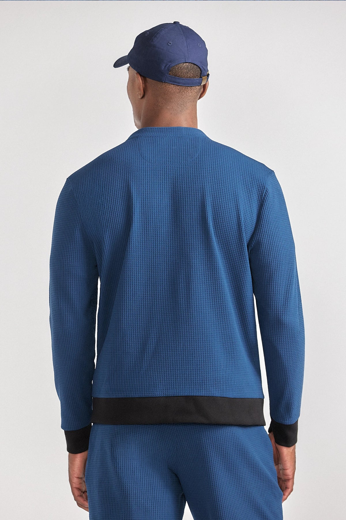 Waffle-Knit Cardigan | Ocean, view 5 of 5