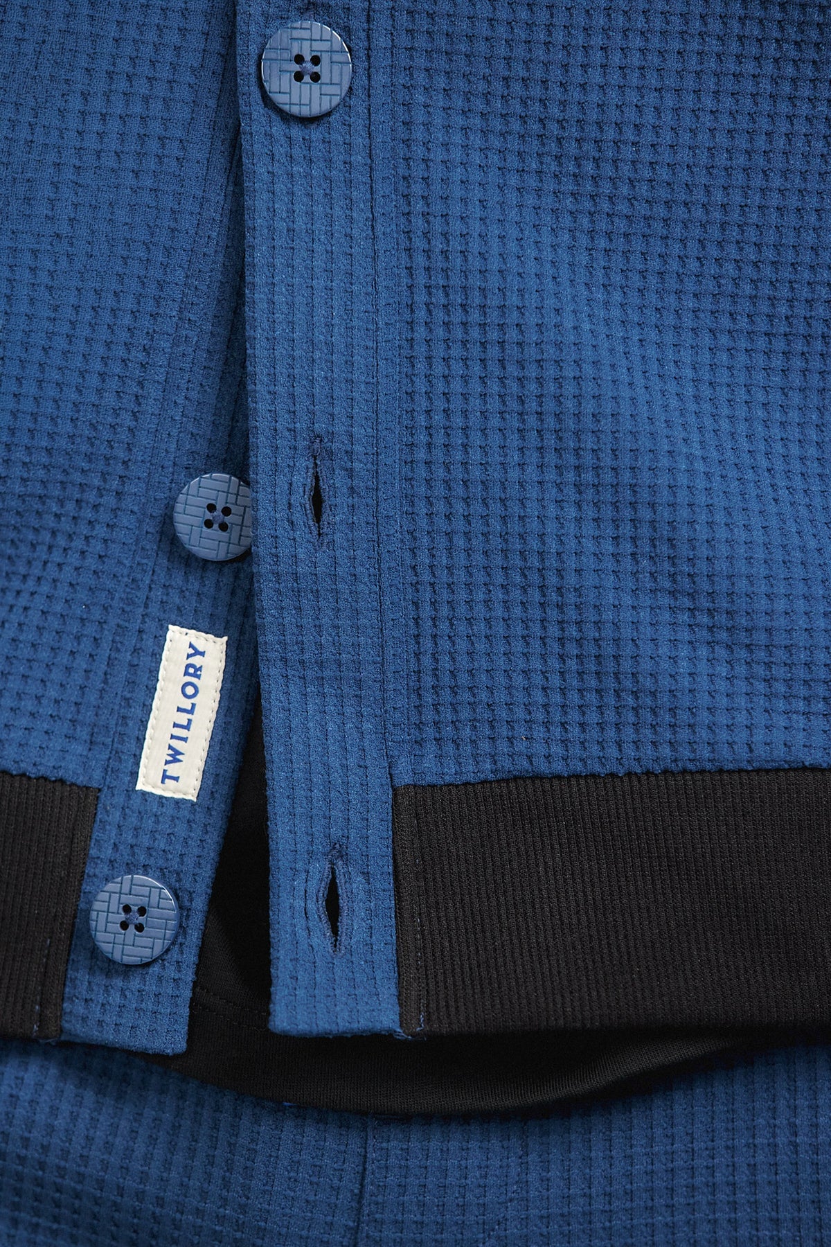 Waffle-Knit Cardigan | Ocean, view 4 of 5
