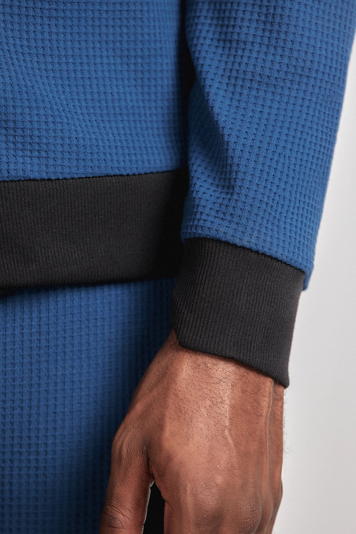 Waffle-Knit Cardigan | Ocean, view 3 of 5