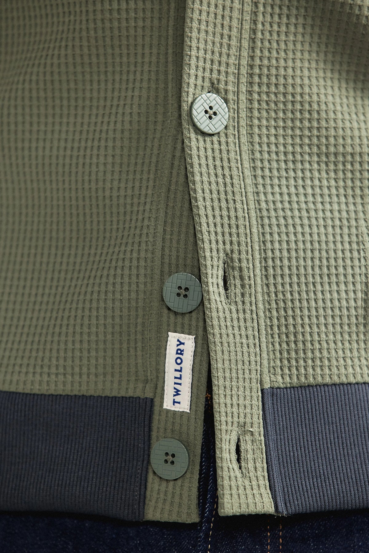 Waffle-Knit Cardigan | Forest, view 4 of 5
