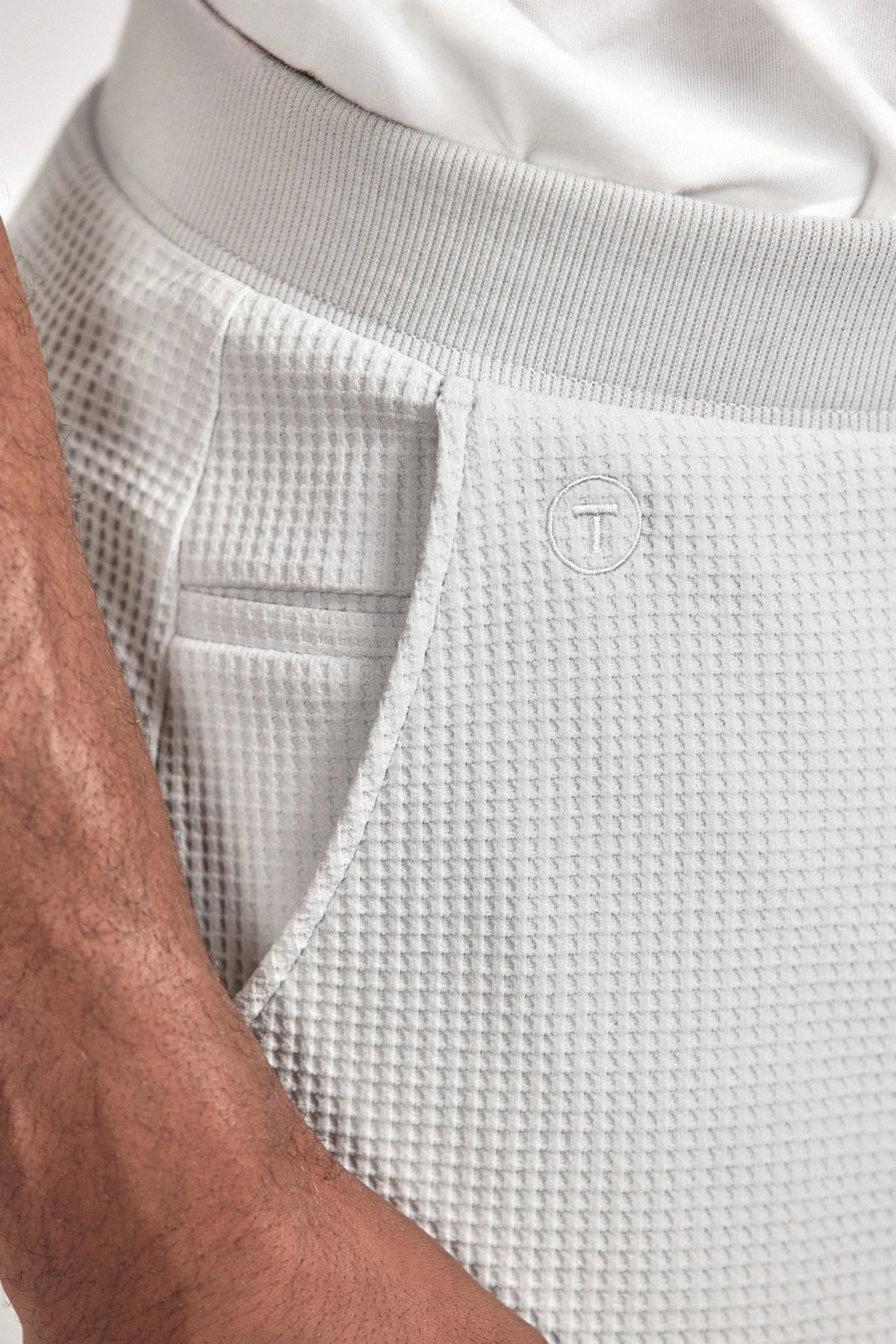 Waffle-Knit Jogger | Light Grey, view 3 of 5