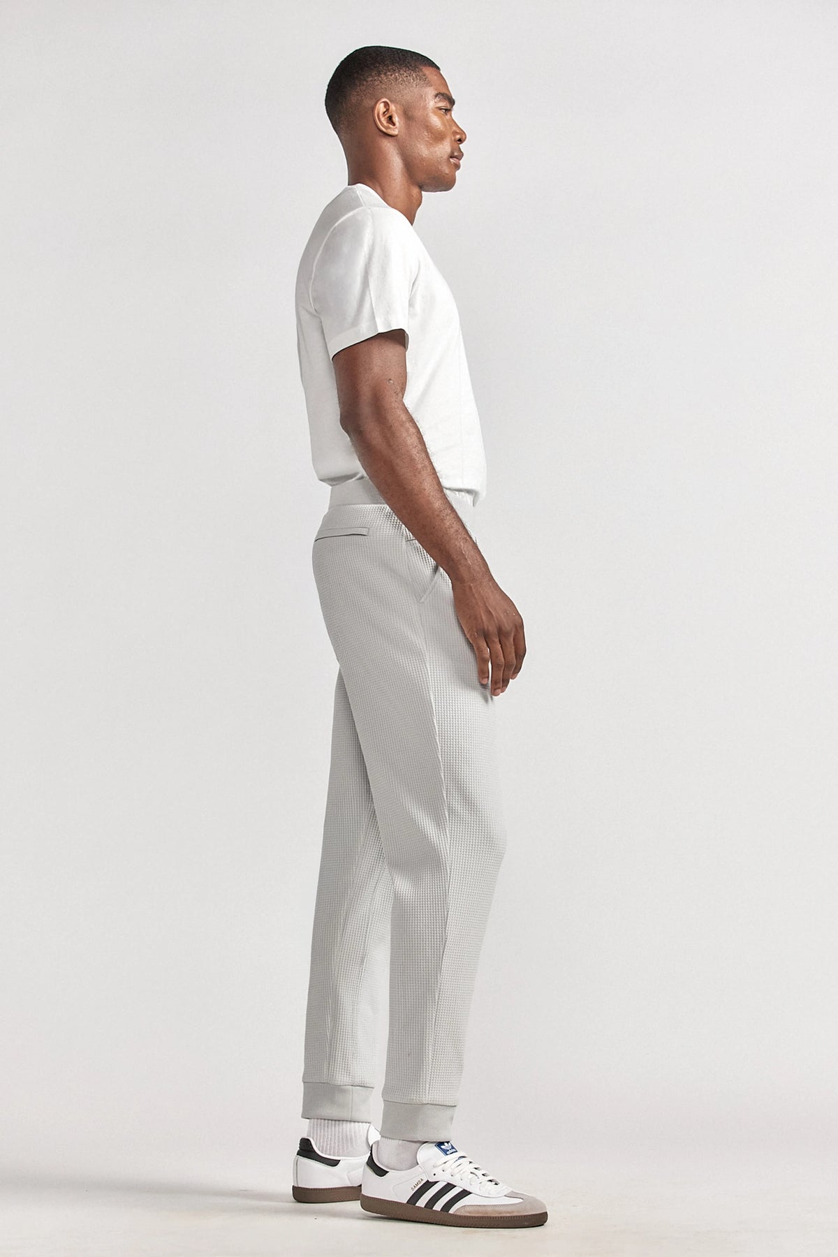 Waffle-Knit Jogger | Light Grey, view 5 of 5