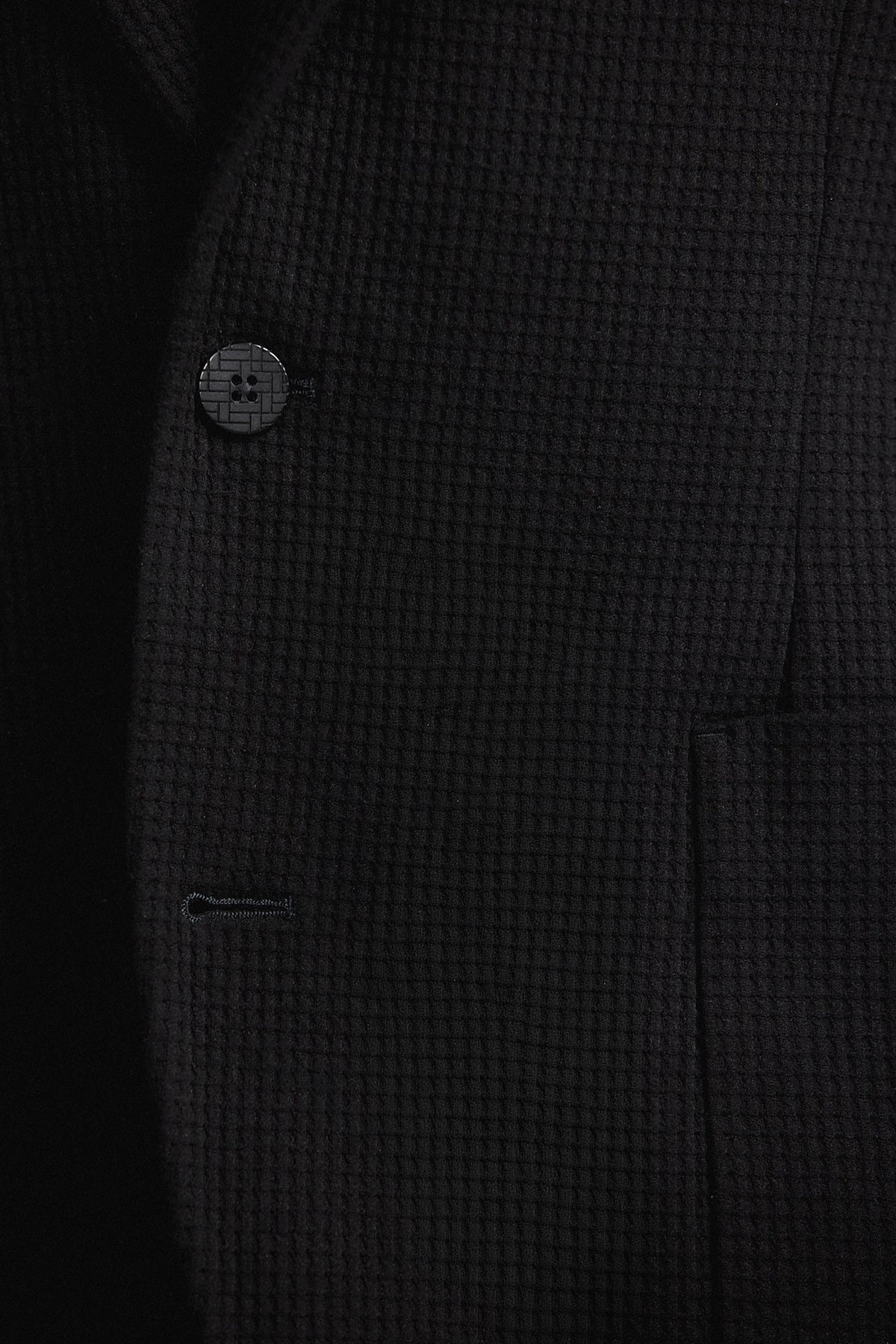 Waffle-Knit Blazer // Black, view 4 of 6