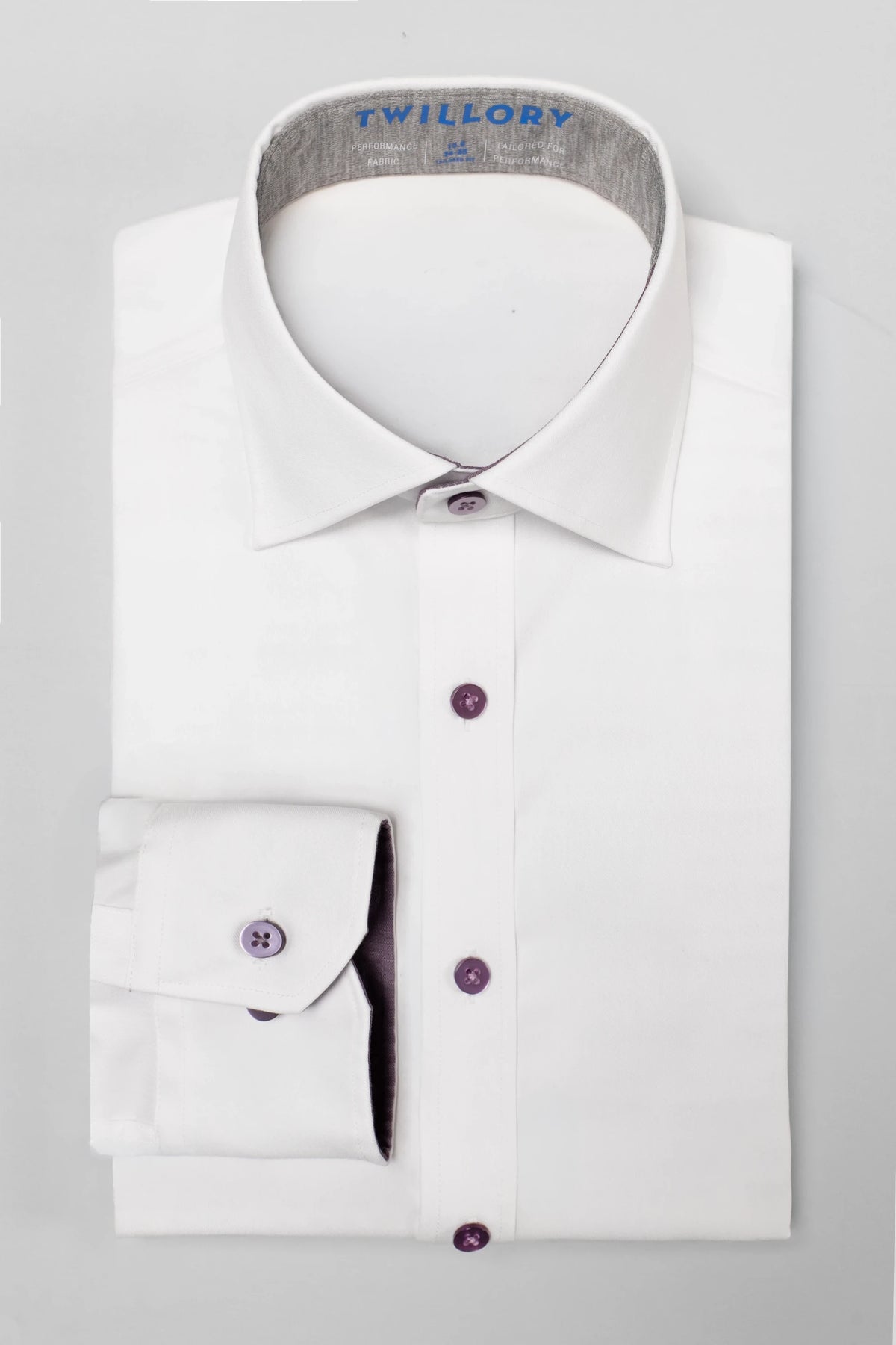 Leader Non-Iron Contrast // Purple Buttons