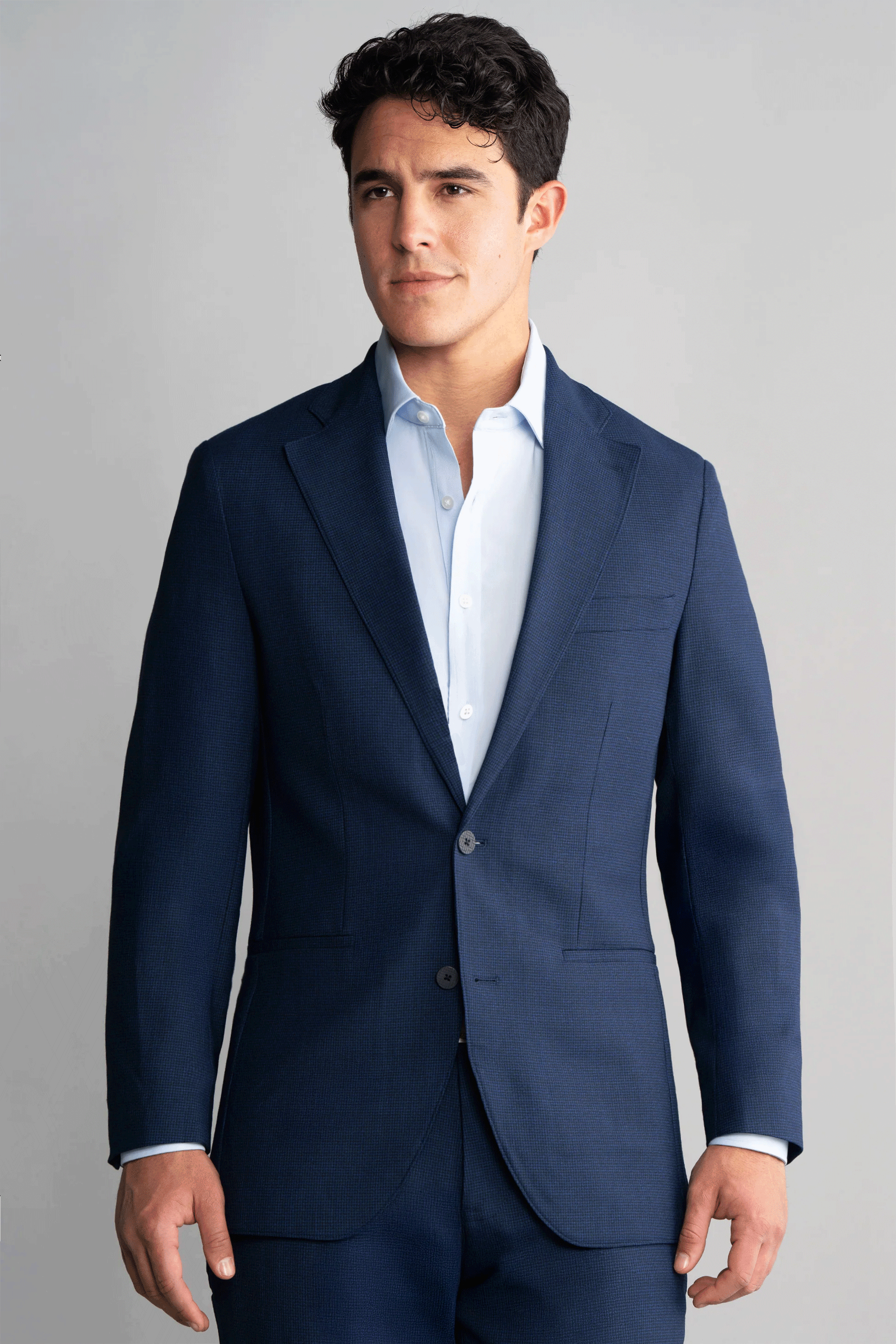 Hybrid Wool Blazer // Navy Puppytooth