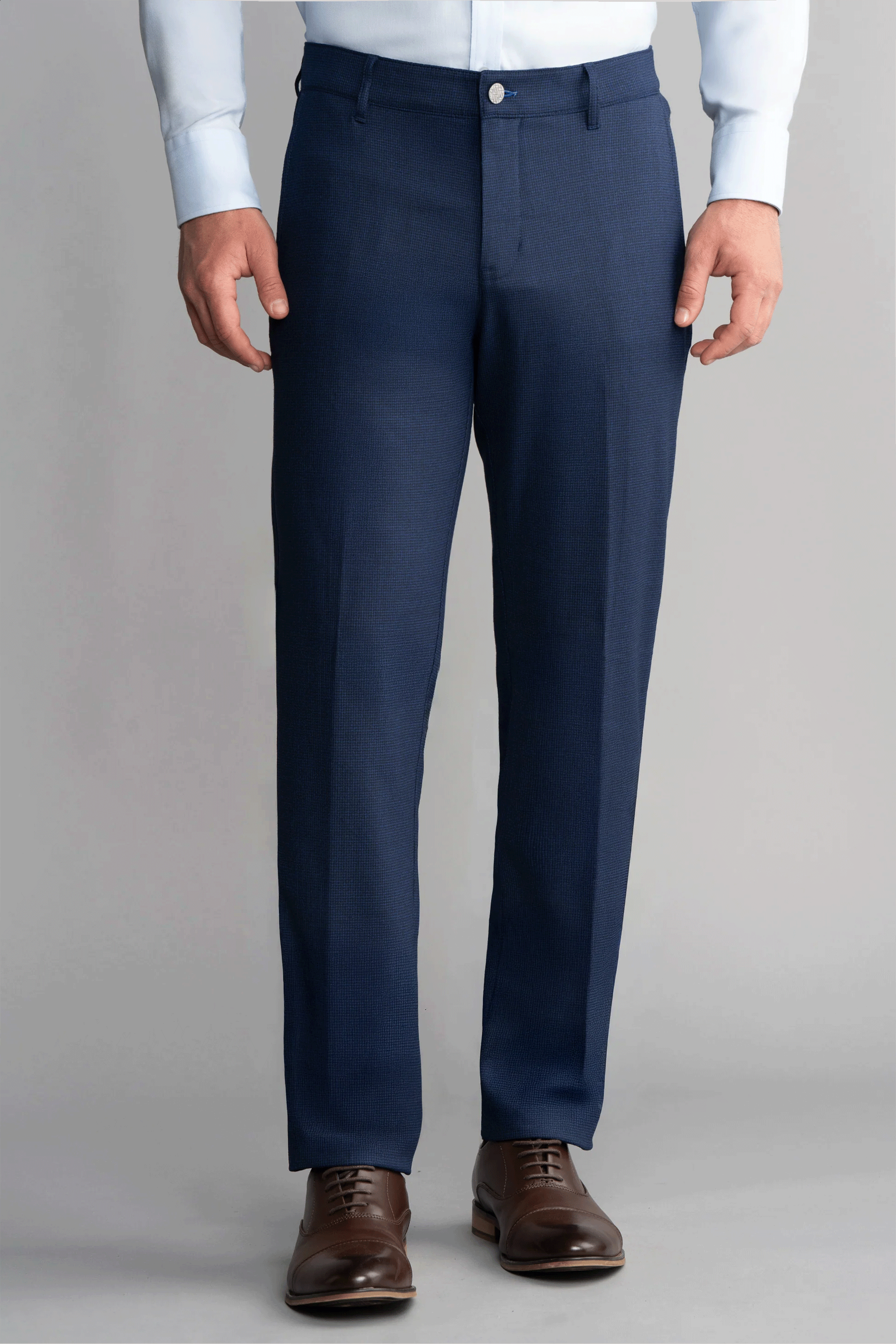 Hybrid Wool Pants // Navy Puppytooth