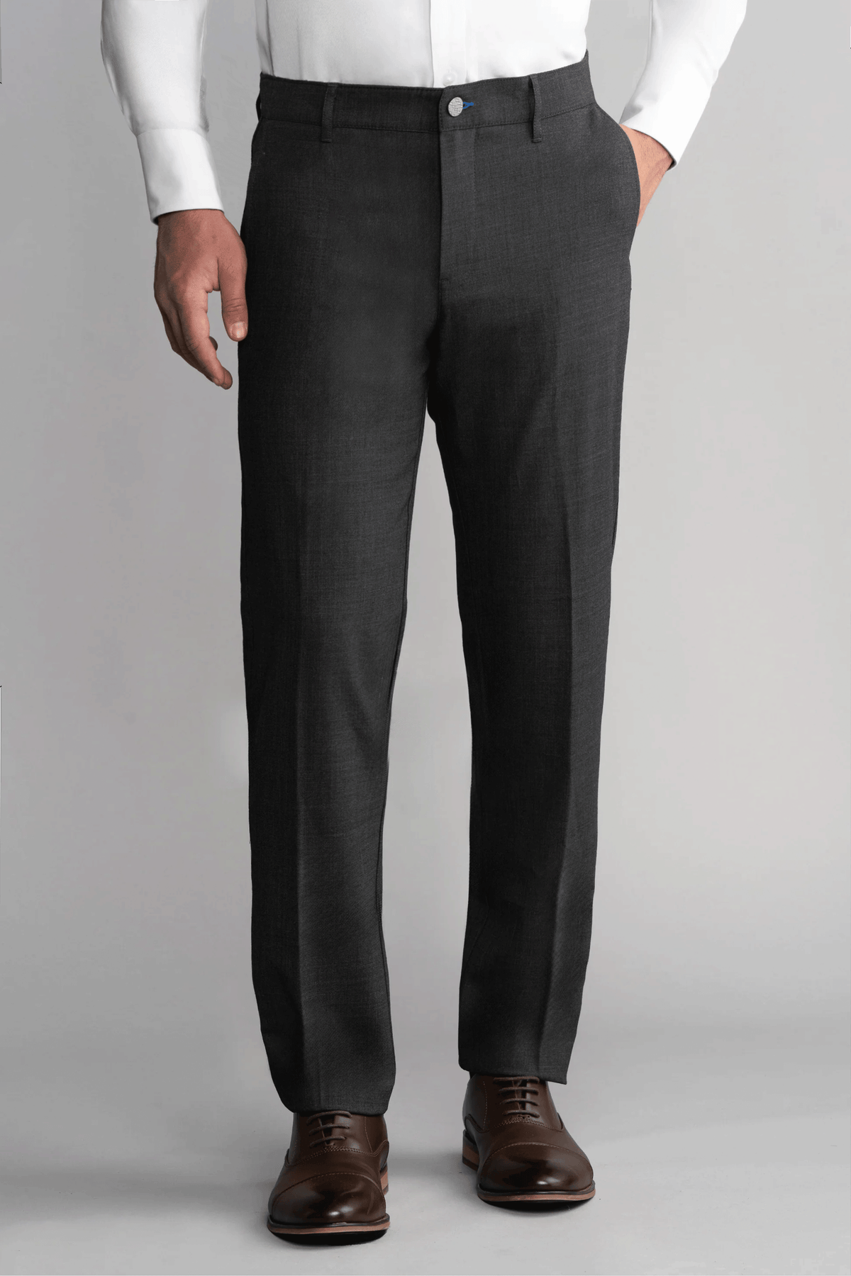 スーツ ourhour design pants black/gray Wool Stretch Bengaline Suit Pants - Grey – Paul Fredrick