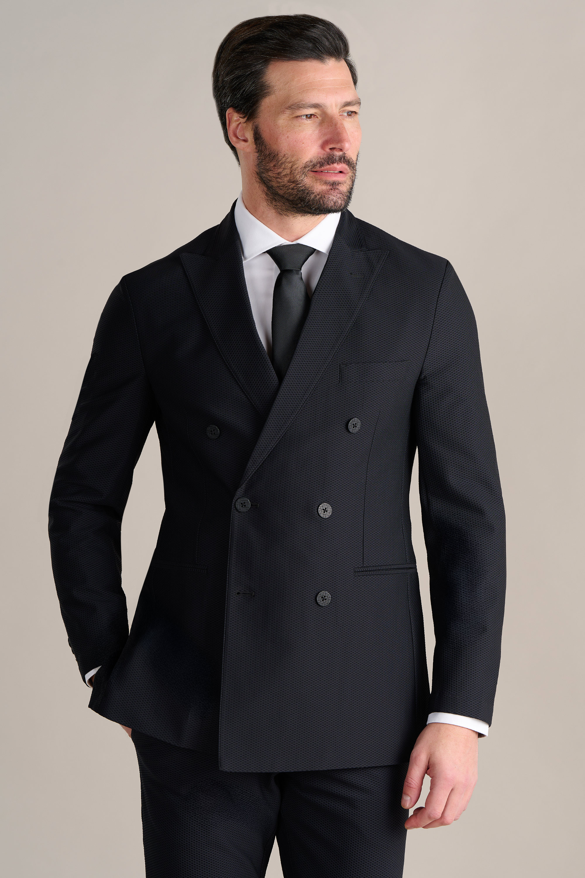 AIR Double Breasted Blazer // Black