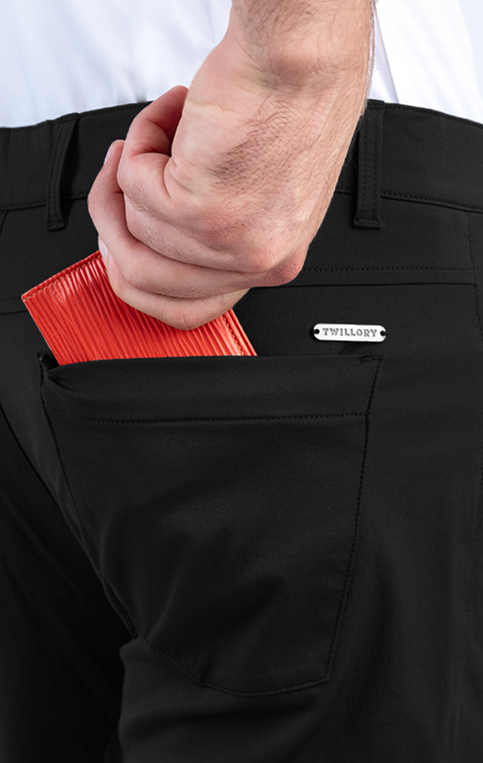 Men s Black 5 Pocket Performance Dress Pants Best Stretch Twillory