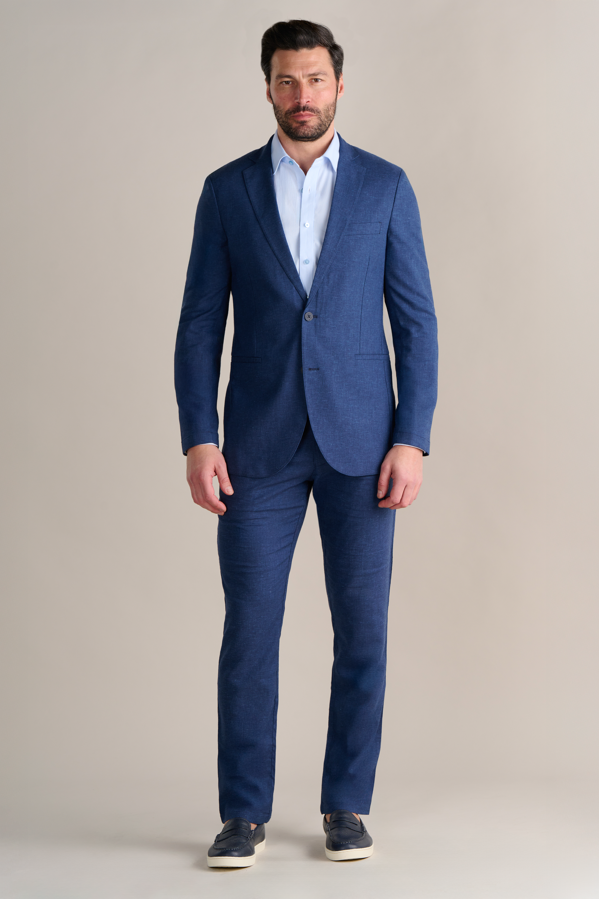 Performance Linen Blazer // Blue
