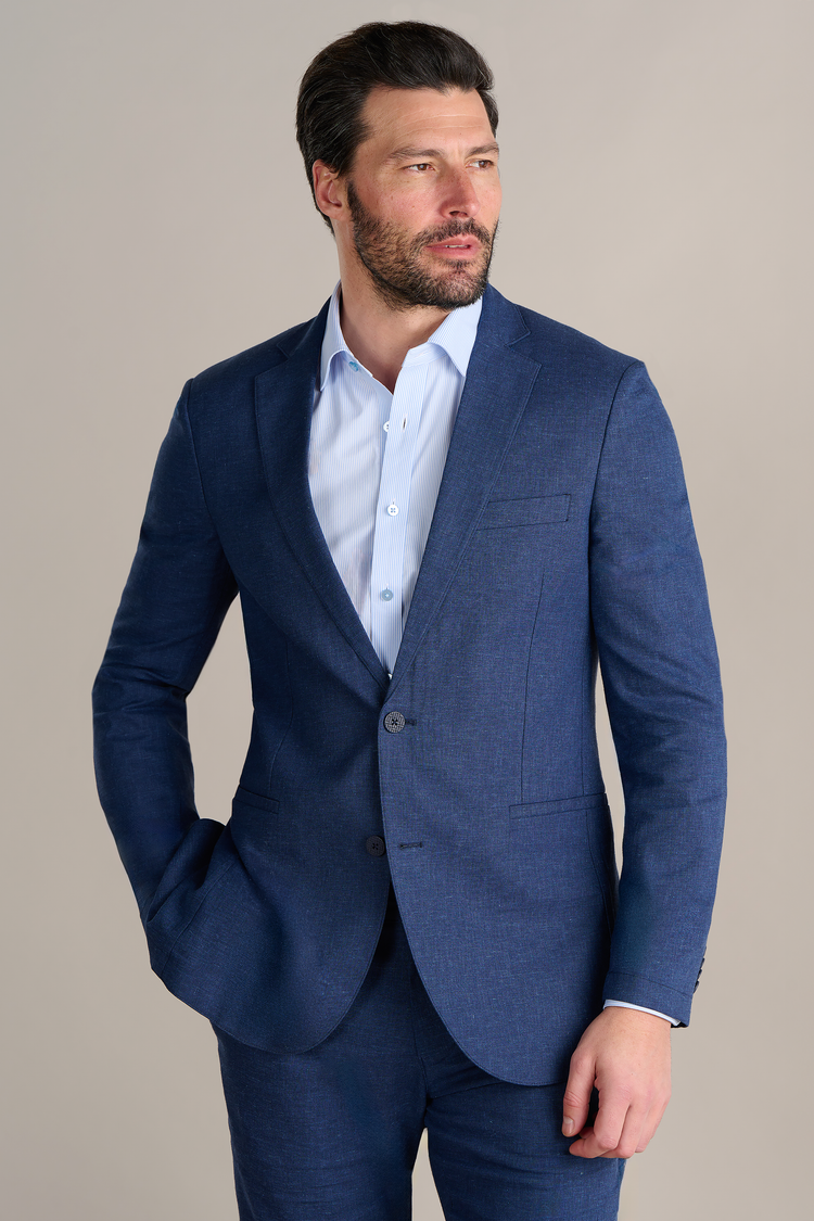 Performance Linen Blazer // Blue