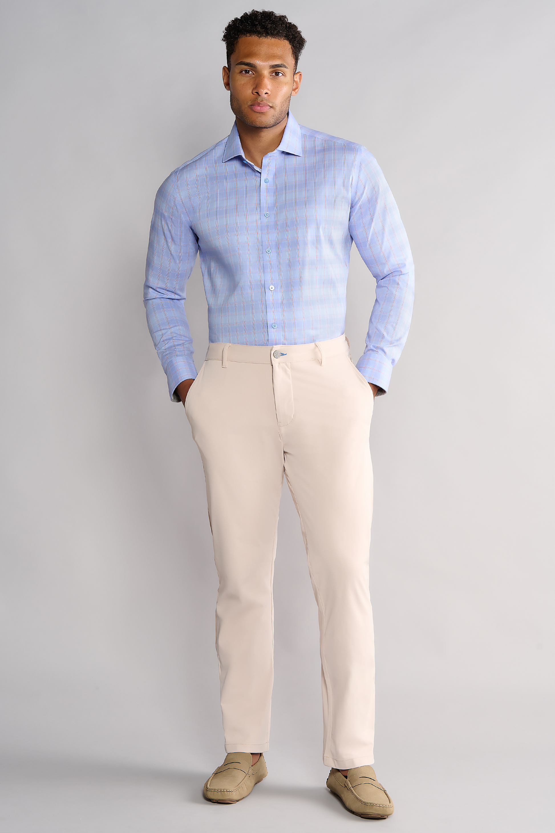 Plaid Dress Light Blue Dress Shirt With Grey Pants Men's Prince Of Wales Dress Shirt (Best Plaid Dress Light Blue Dress Shirt With Grey Pants Men's Prince Of Wales Dress Shirt (Best