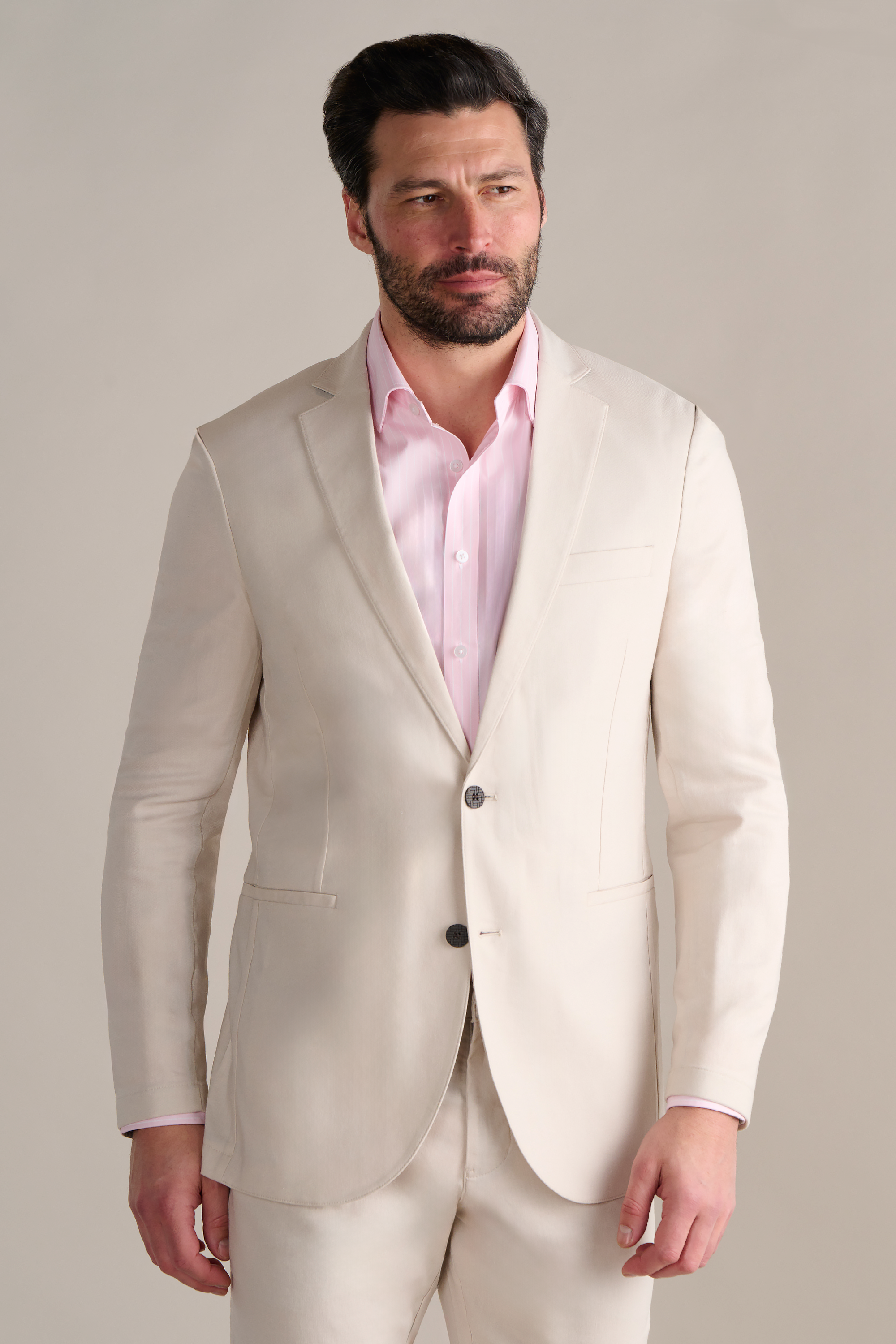 Performance Linen Blazer // Bone