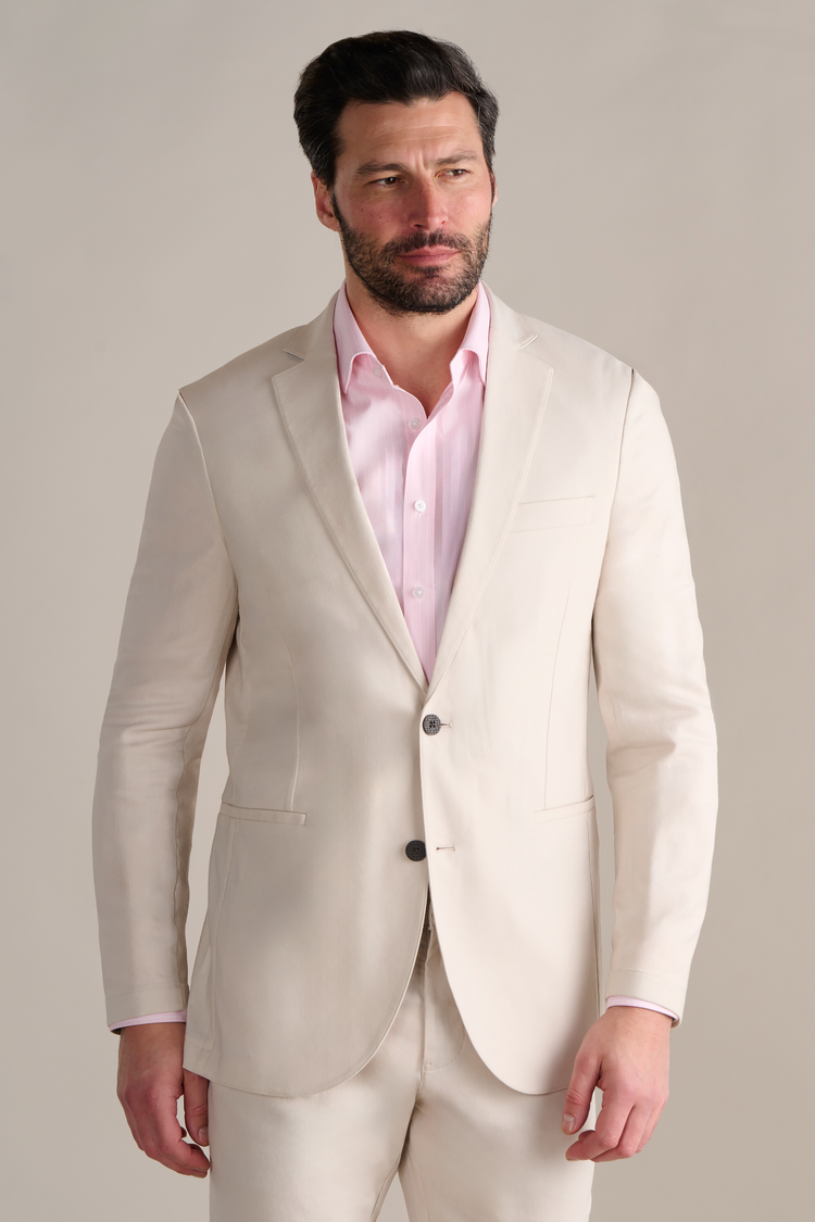 Performance Linen Blazer // Bone