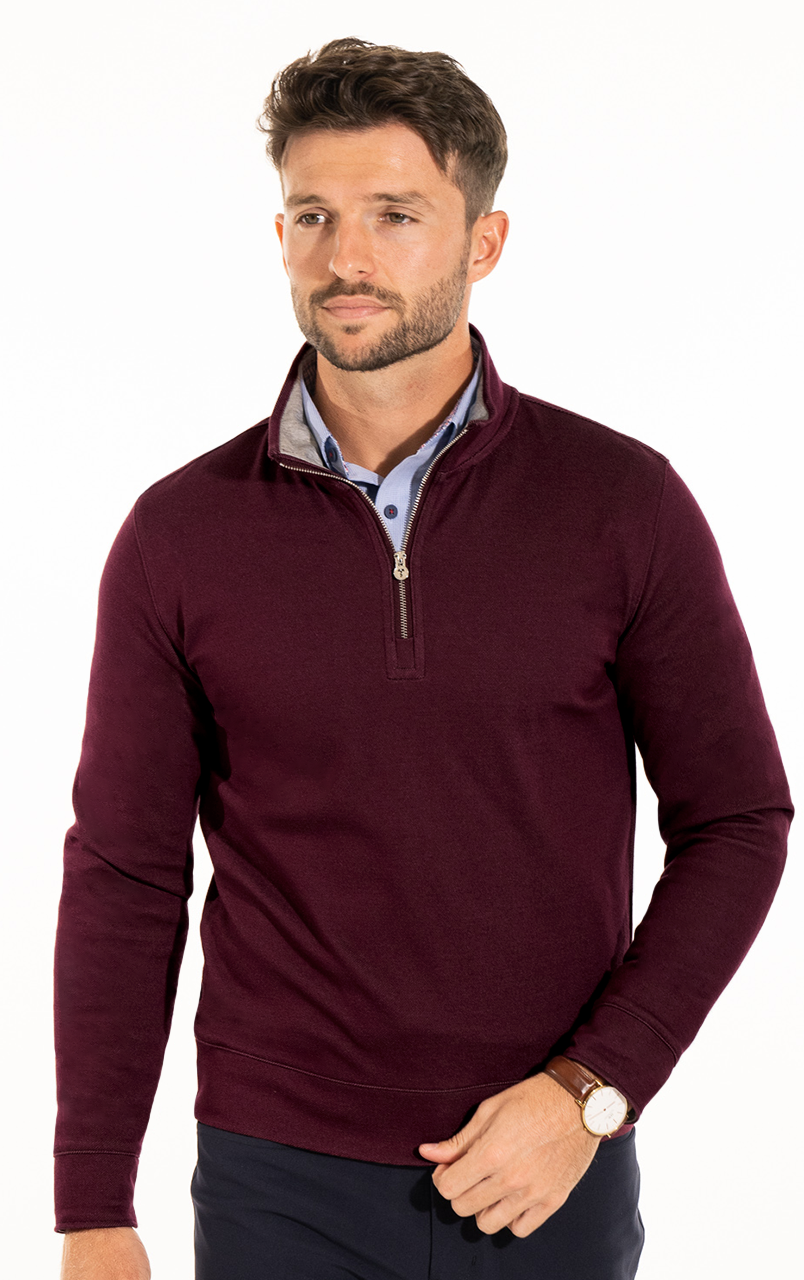 Men's Performance Quarter Zip Pullover (Business Casual Stretch