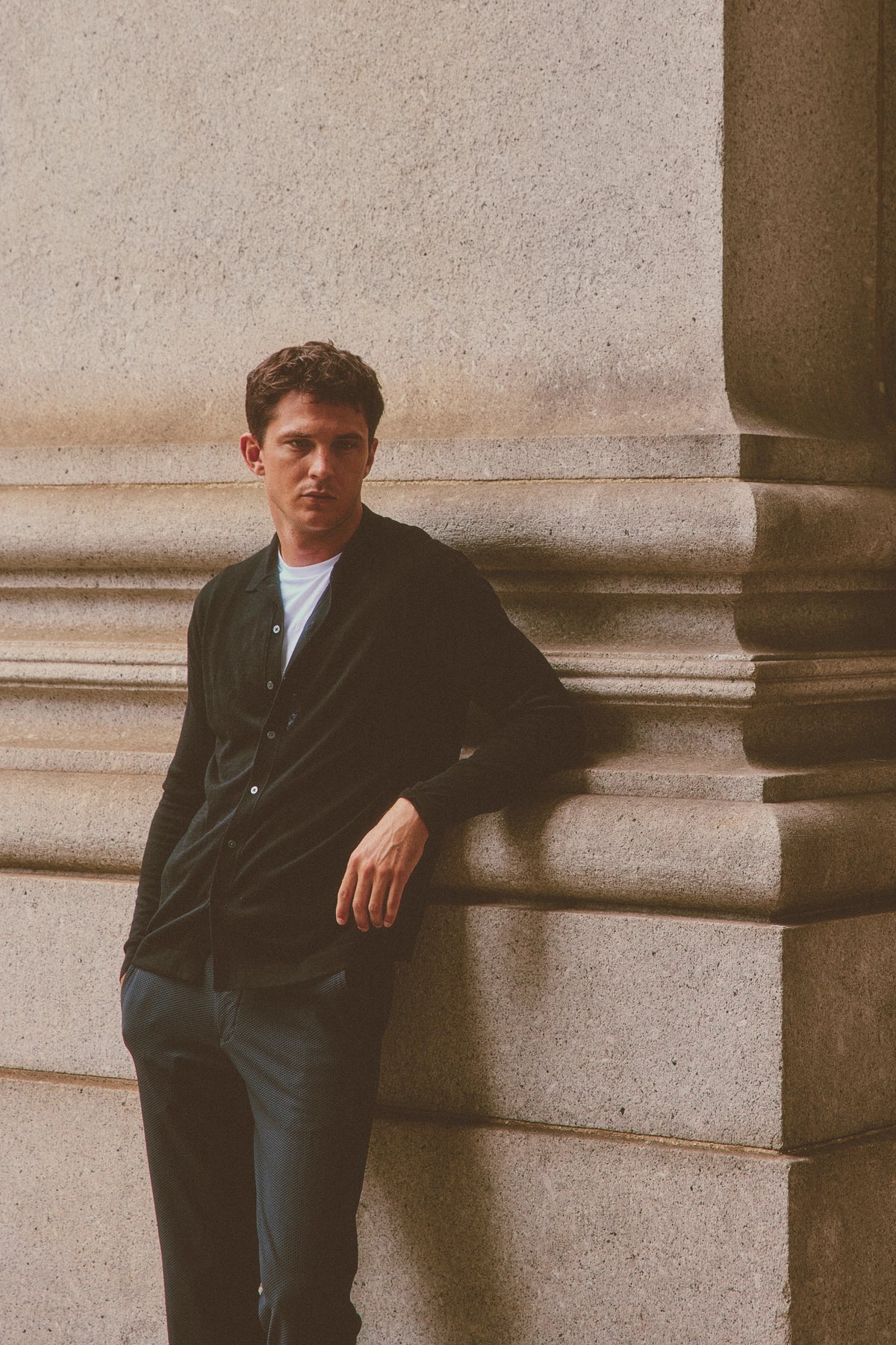 Lightweight Cashmere Button-Down | Black, image 2 of 7
